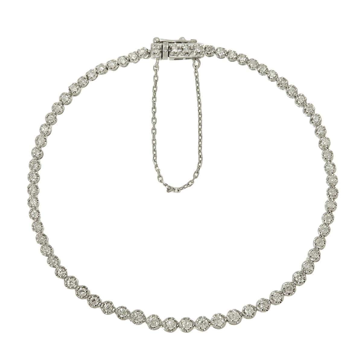 Unbranded Diamond 1.00ct Bracelet 18K K18 WG White Gold 750 90295039