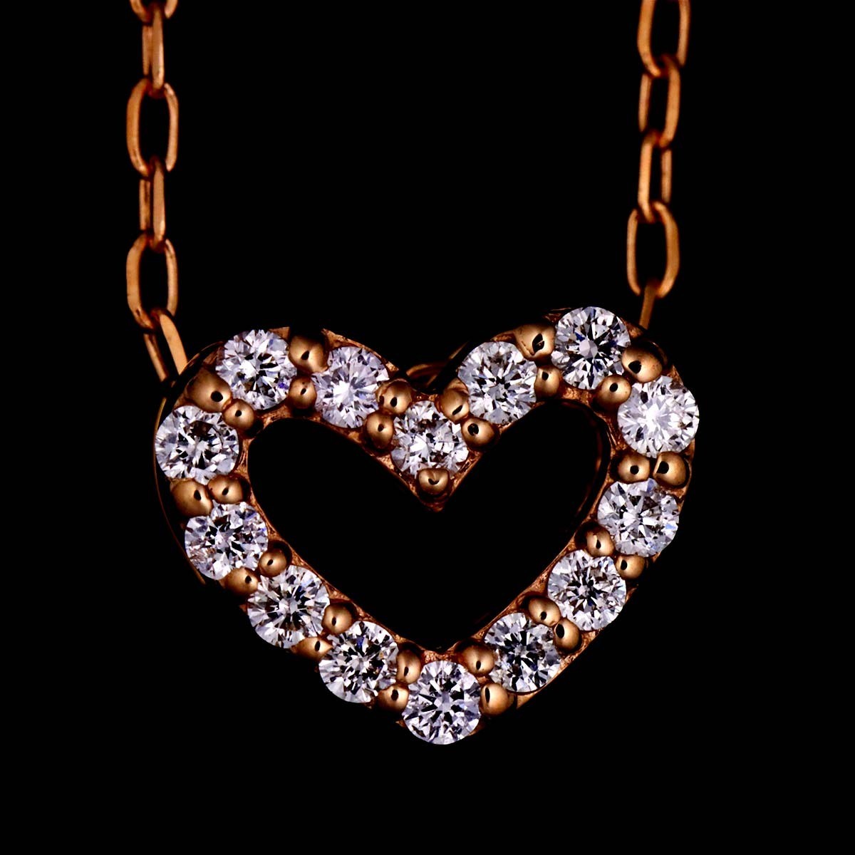 Unbranded Diamond 0.15ct Necklace 18K Pink Gold 750 90293450