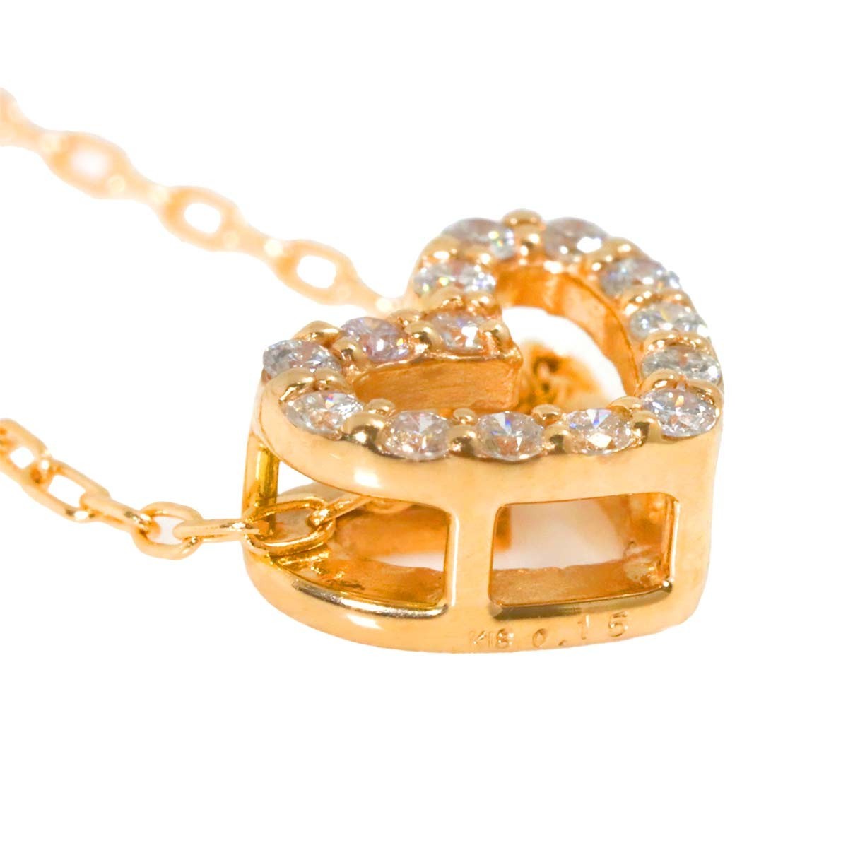Unbranded Diamond 0.15ct Necklace 18K Pink Gold 750 90293450