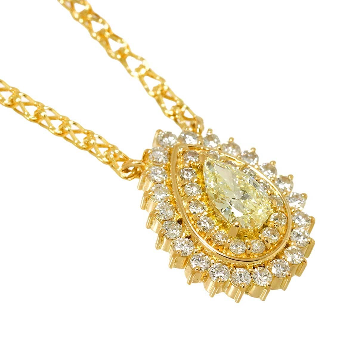 Unbranded Diamond 0.55ct/0.64ct Necklace 18K YG Yellow Gold 750 90304593
