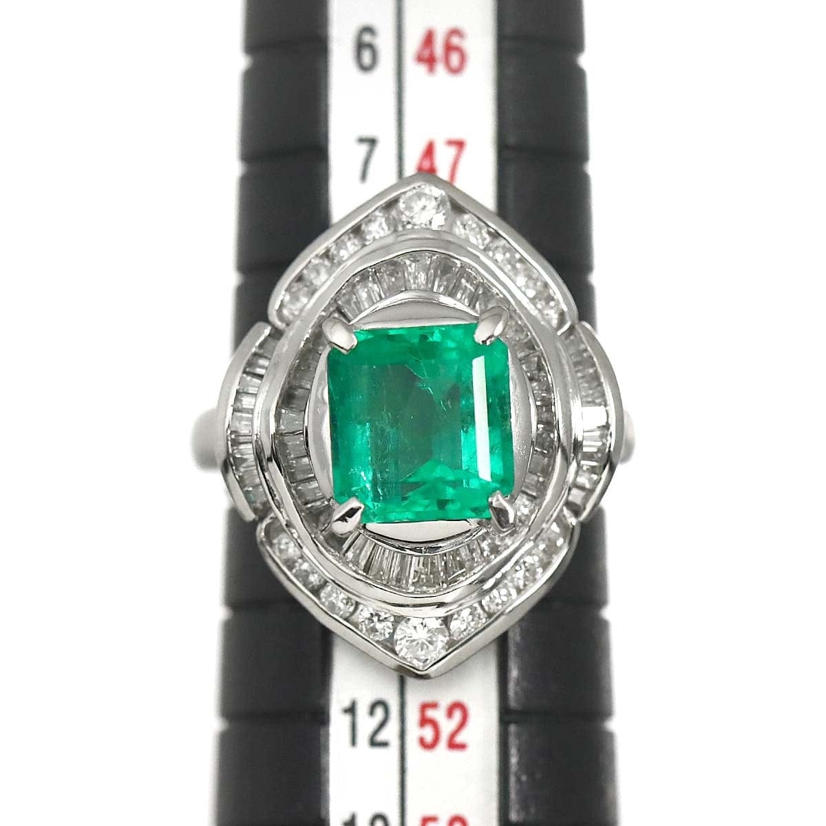 Unbranded Emerald 1.94ct Diamond 0.93ct Ring Pt Platinum size4.75-5(US) 90316322