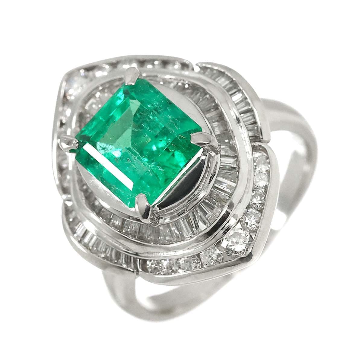 Unbranded Emerald 1.94ct Diamond 0.93ct Ring Pt Platinum size4.75-5(US) 90316322