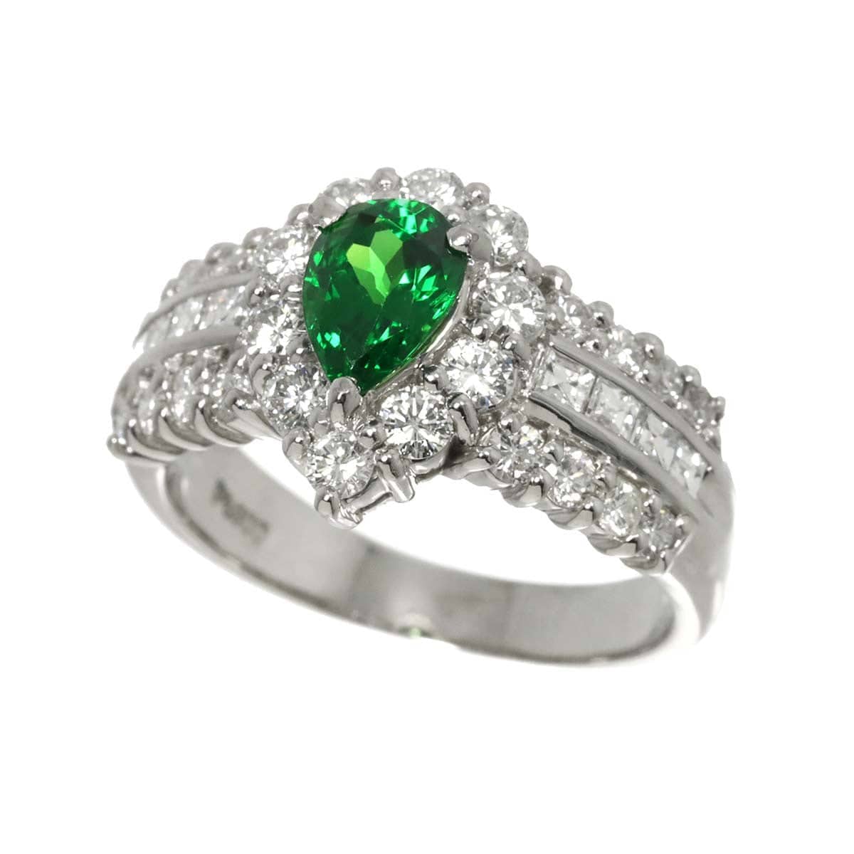 Unbranded Garnet 0.96ct Diamond 1.23ct Ring Pt Platinum size6.75(US) 90302425
