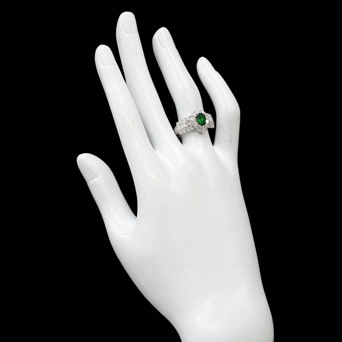 Unbranded Garnet 0.96ct Diamond 1.23ct Ring Pt Platinum size6.75(US) 90302425
