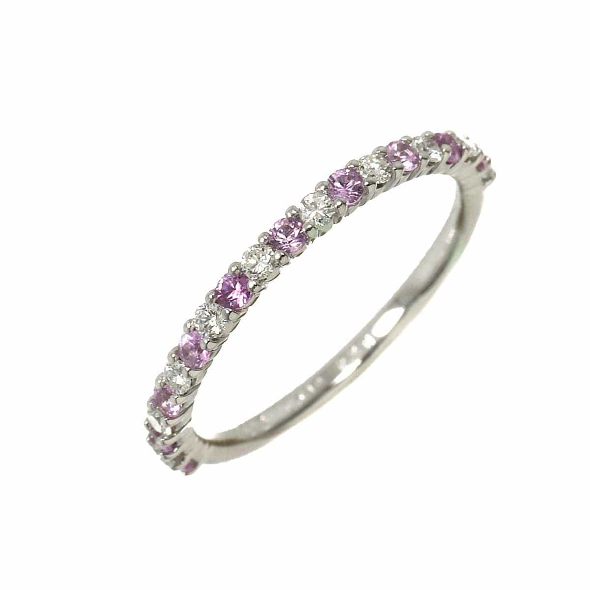 Unbranded Sapphire 0.28ct Diamond 0.19ct Ring 18K K18 WG White Gold size6(US) 90297446