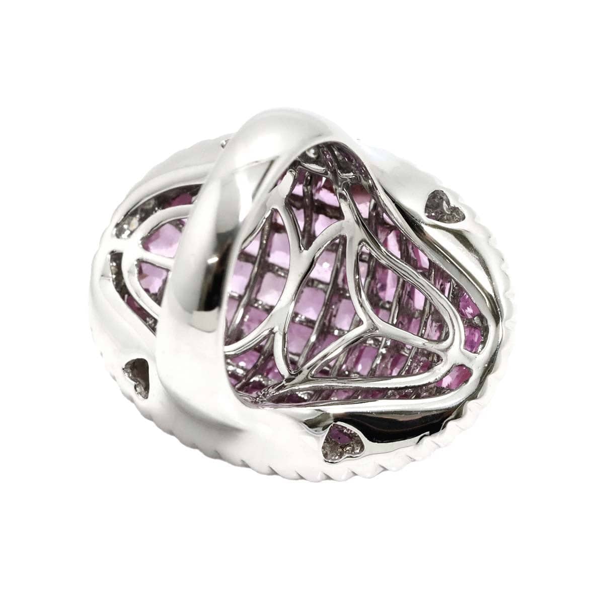 Unbranded Sapphire 8.25ct Diamond 0.55ct Ring 18K WG 750 size6.25-6.5(US) 90305557