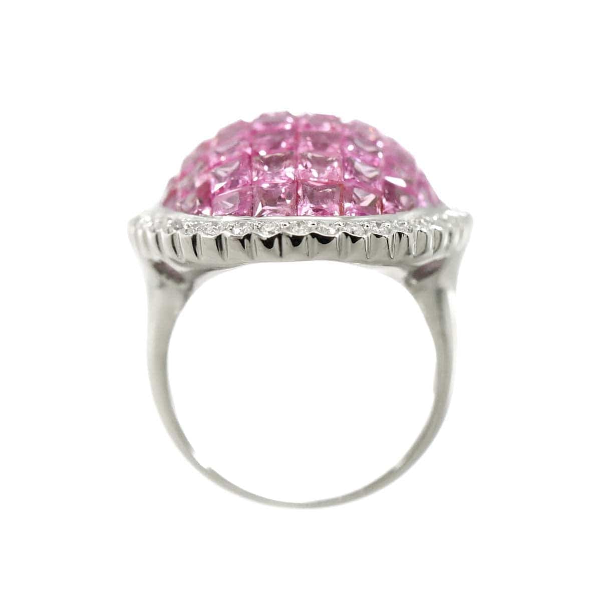 Unbranded Sapphire 8.25ct Diamond 0.55ct Ring 18K WG 750 size6.25-6.5(US) 90305557