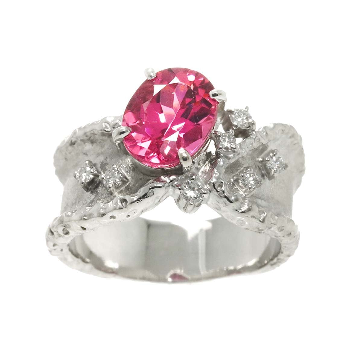 Unbranded Tourmaline 2.02ct Diamond 0.12ct Ring Pt Platinum size6-6.25(US) 90314999