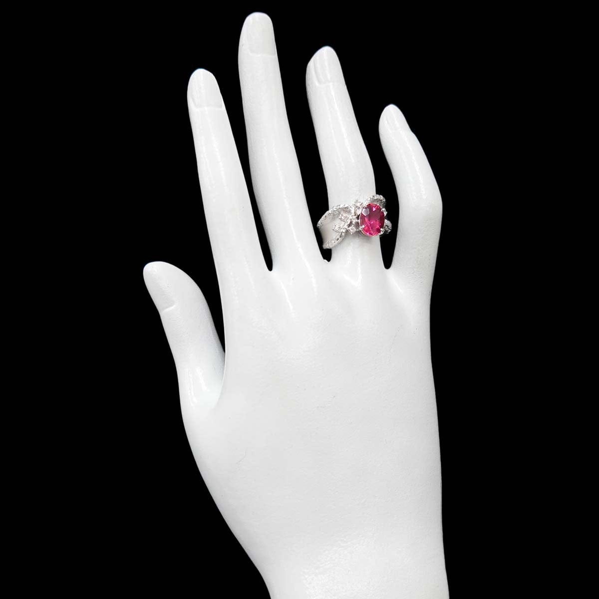 Unbranded Tourmaline 2.02ct Diamond 0.12ct Ring Pt Platinum size6-6.25(US) 90314999