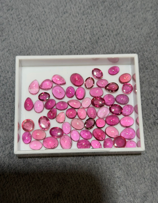 Pink and Purple Copper Bearing Tourmaline Cabs (price per 1 stone) DXBCS3477