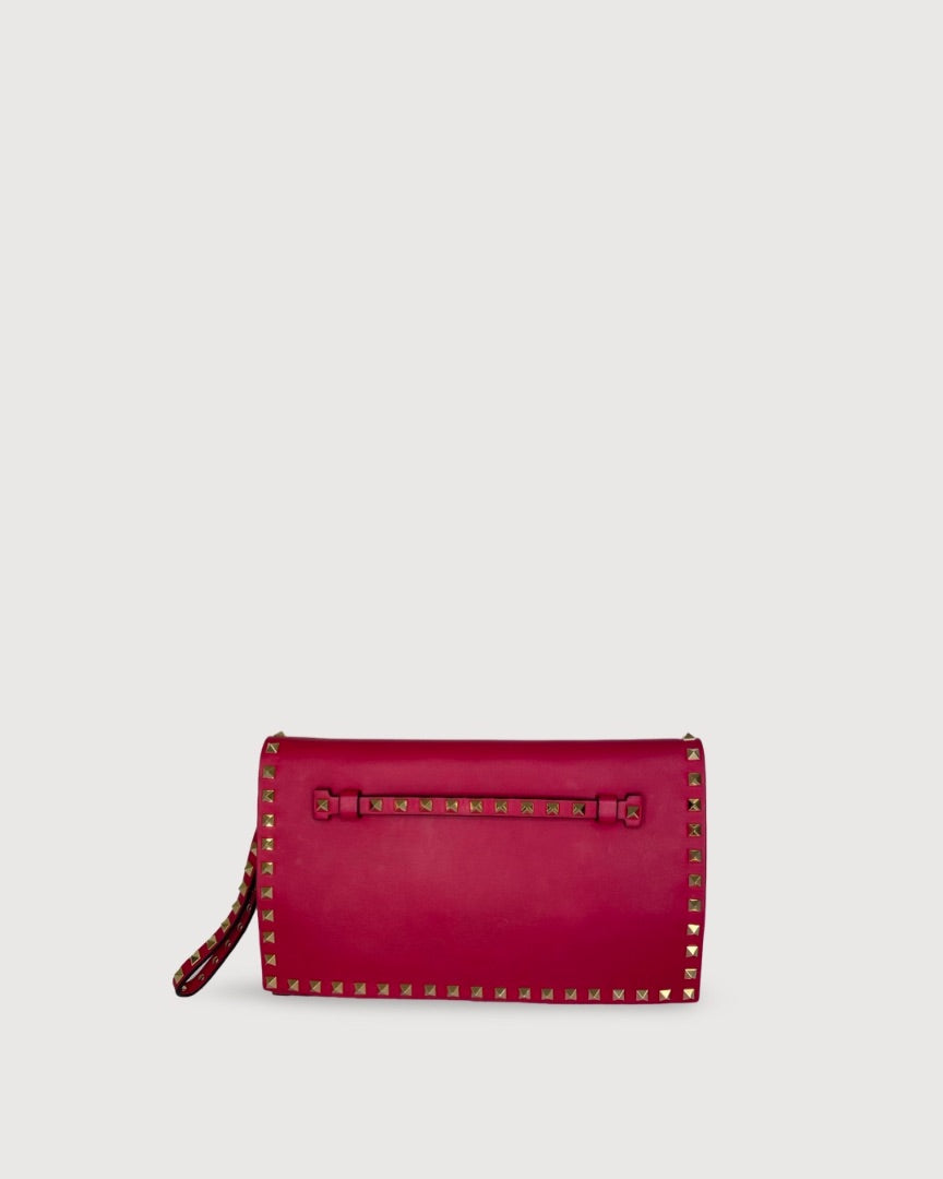 Valentino Valentino Rockstud Clutch Pink