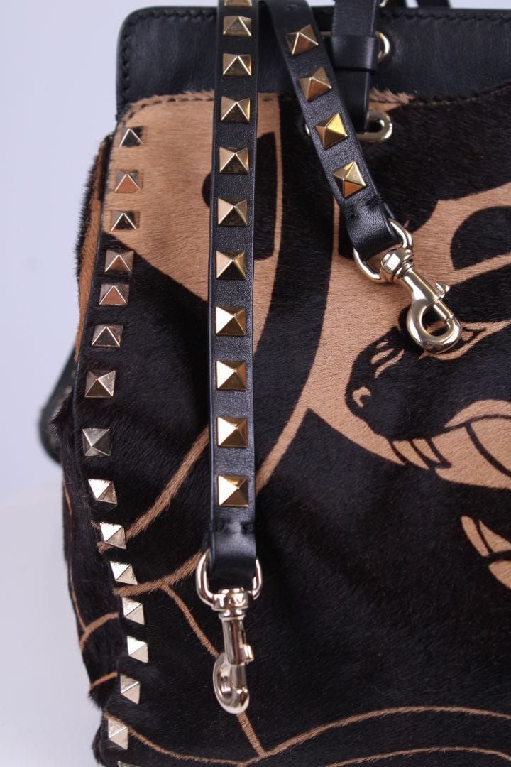 Valentino Valentino Jaguar Print Rockstud Brown