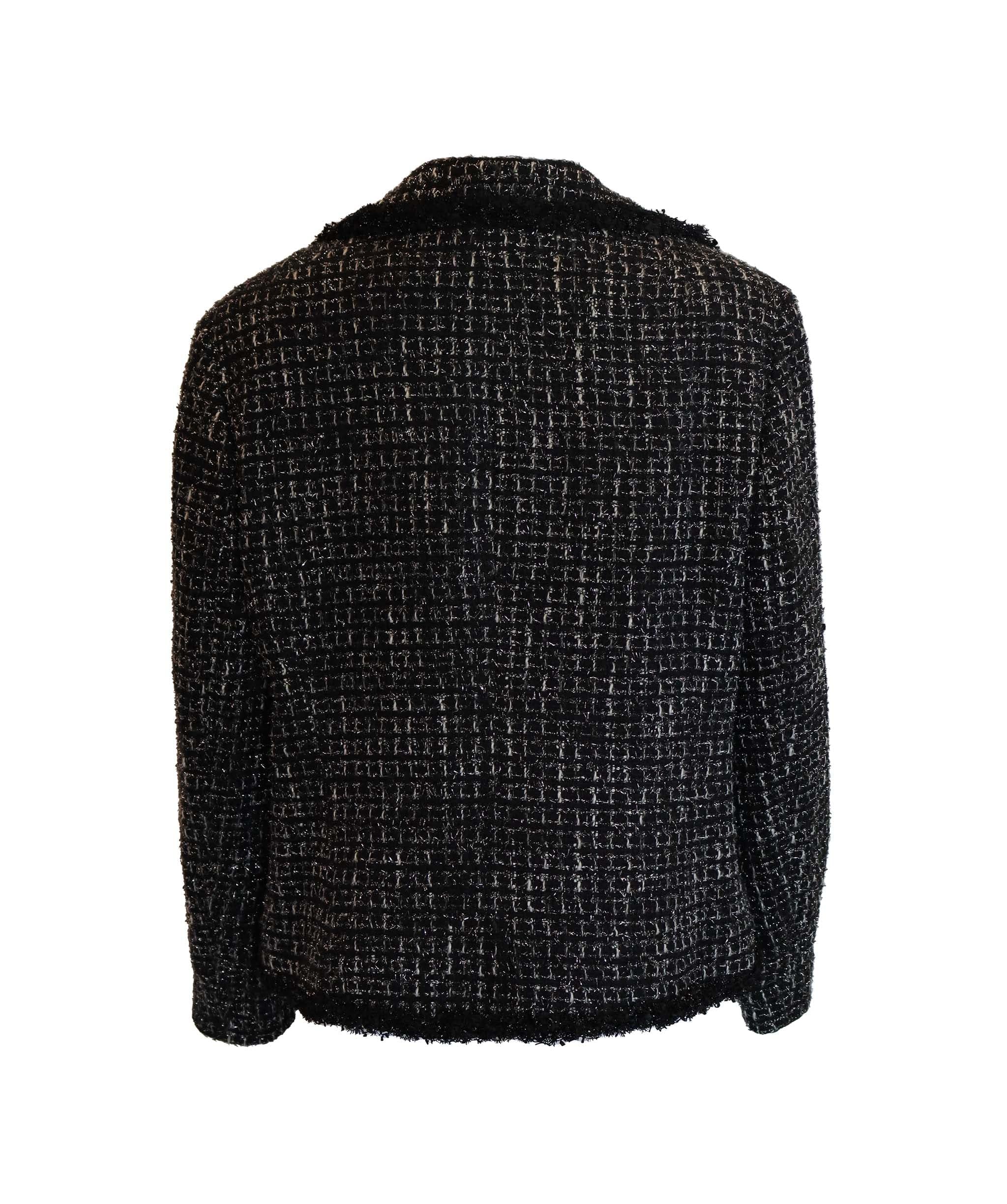 Valentino Valentino black and lurex tweed jacket AGC2520