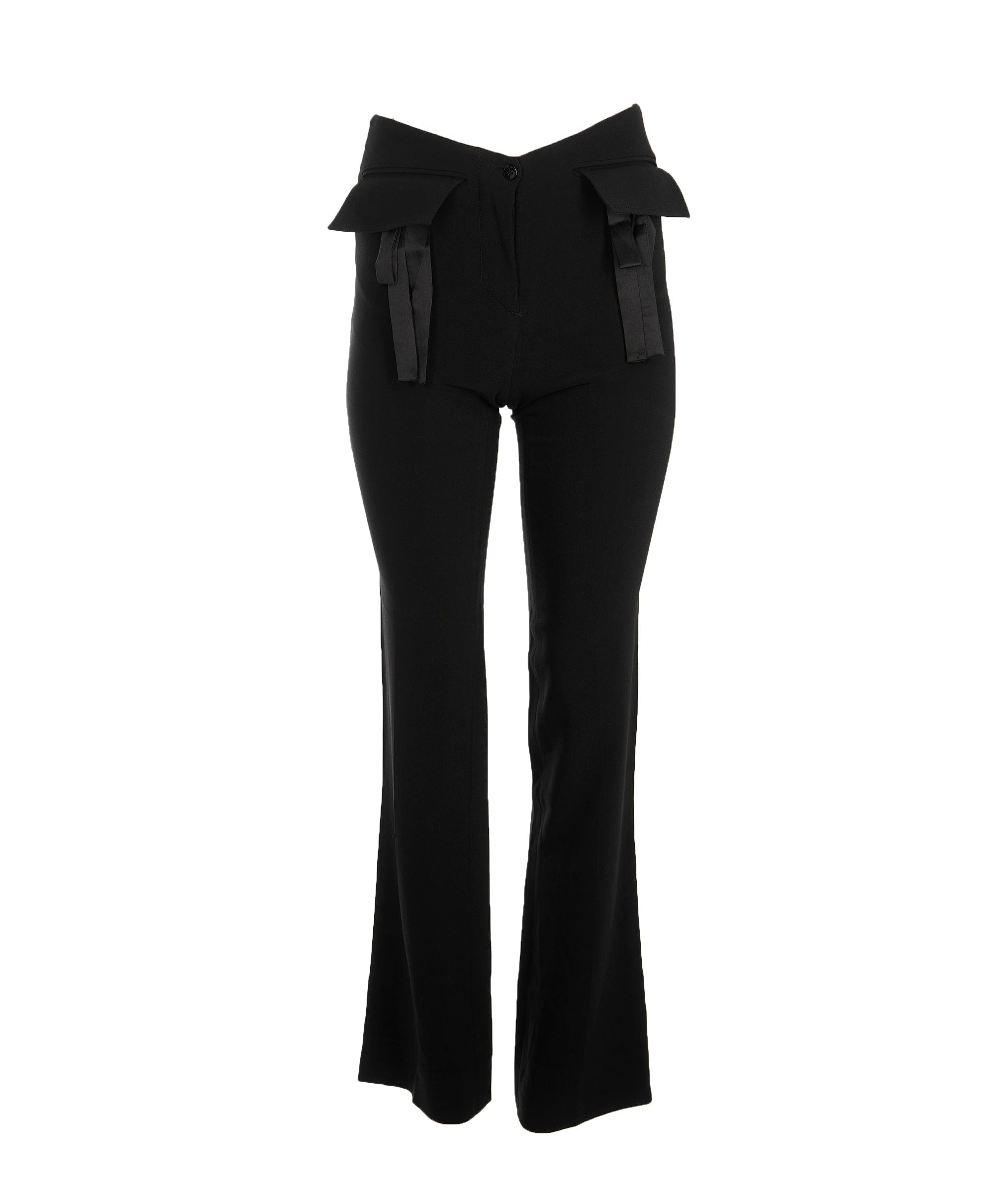 Valentino Valentino High-Waisted Bow Pocket Trousers with Luxe Detailing ALC2435