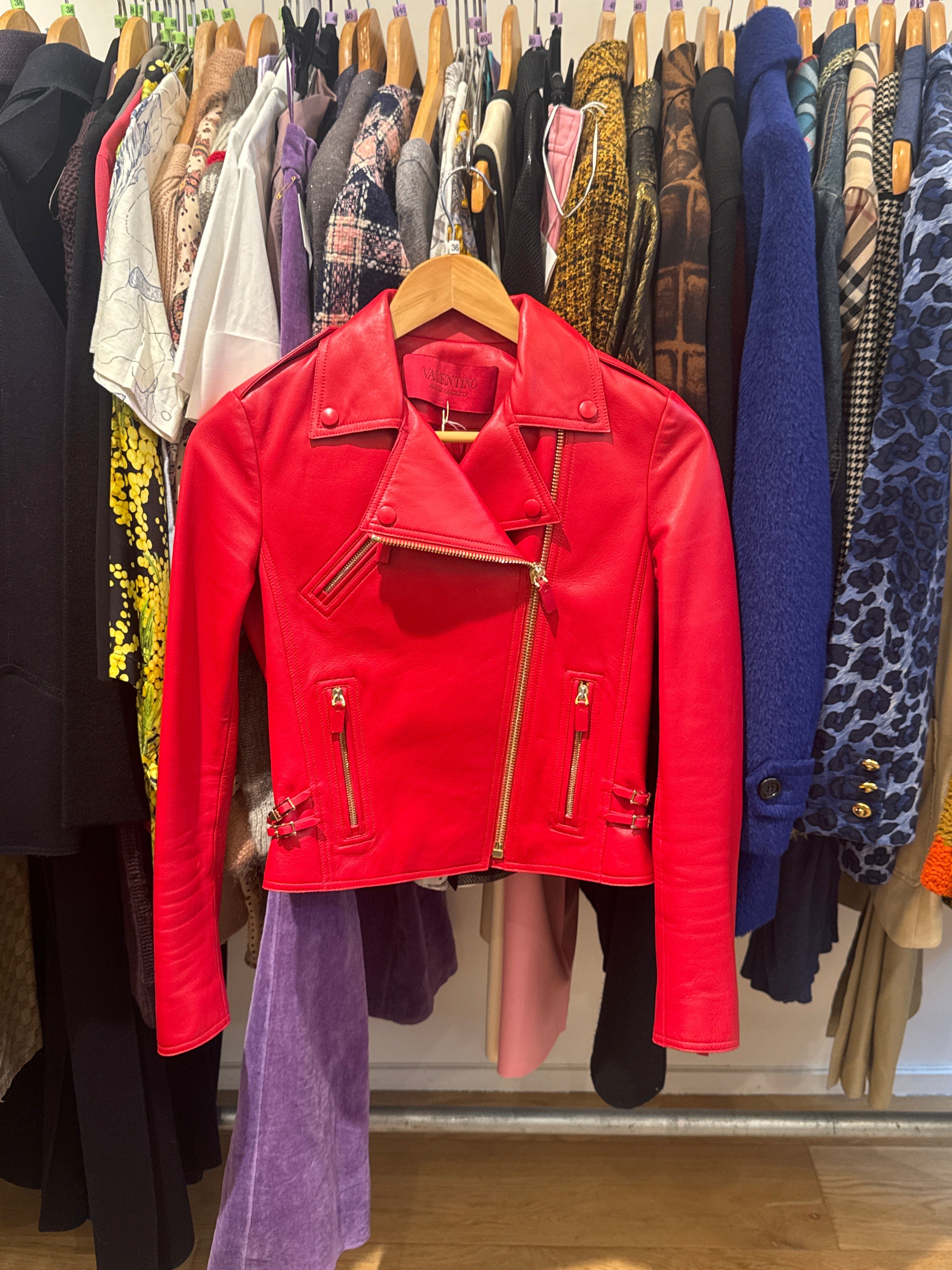 Valentino Valentino Red leather perfecto AGC2378