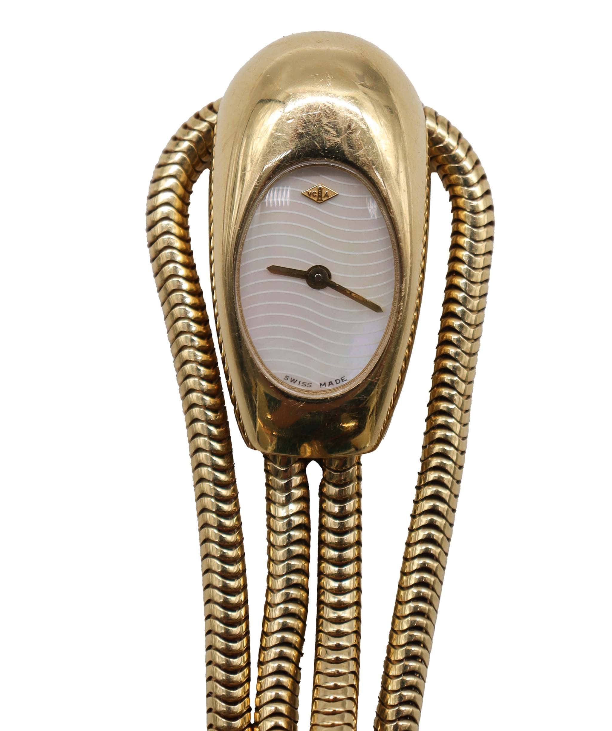 Van Cleef & Arpels RARE VCA CADENAS 18K YELLOW GOLD DIAMOND WATCH WF05 DXBS2510