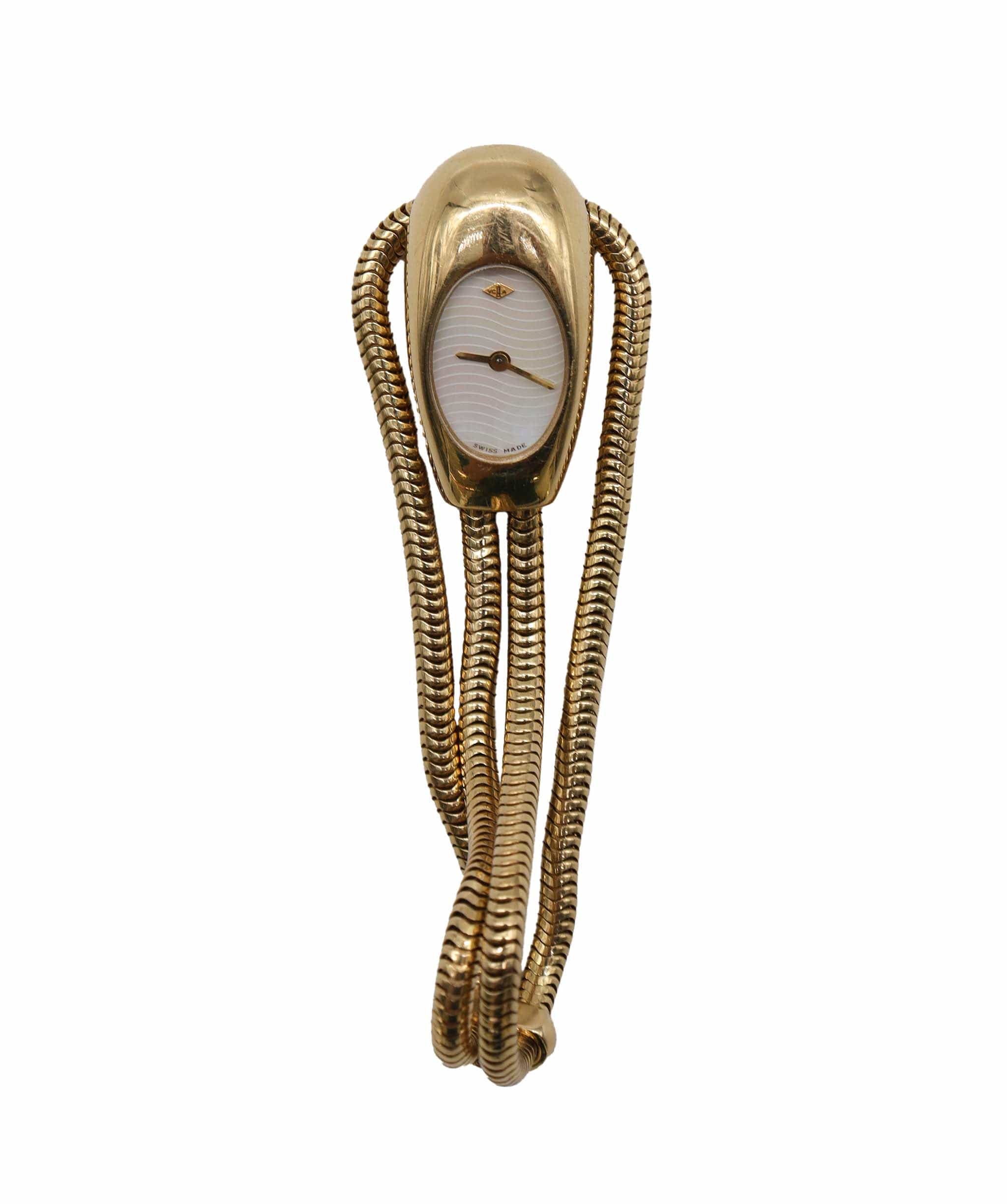 Van Cleef & Arpels Rare VCA Cadenas 18k Yellow Gold Diamond Watch WF05 DXBS2510