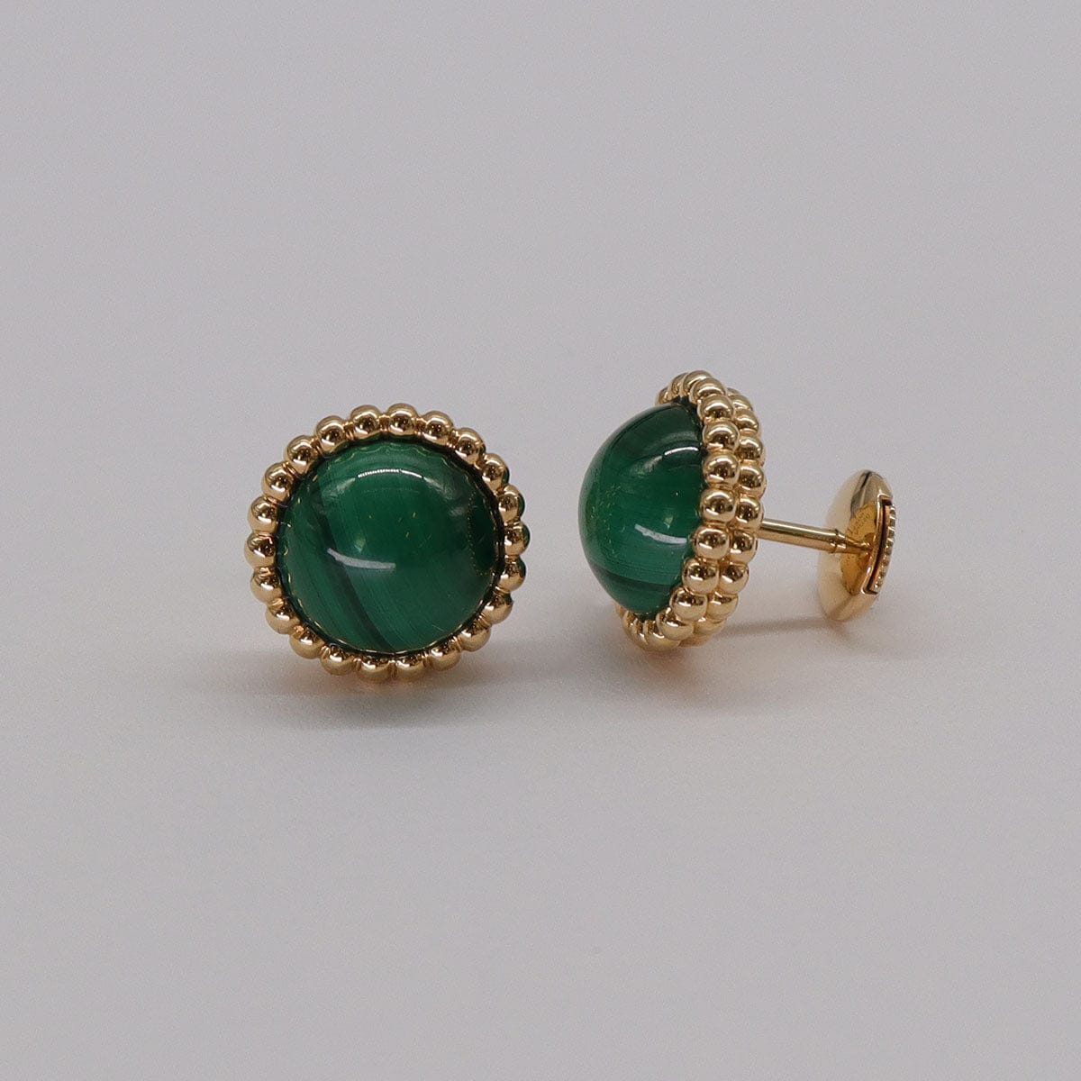 Van Cleef & Arpels Van Cleef & Arpels Perlée Couleurs Earrings Yellow Gold Malachite DXBS5572