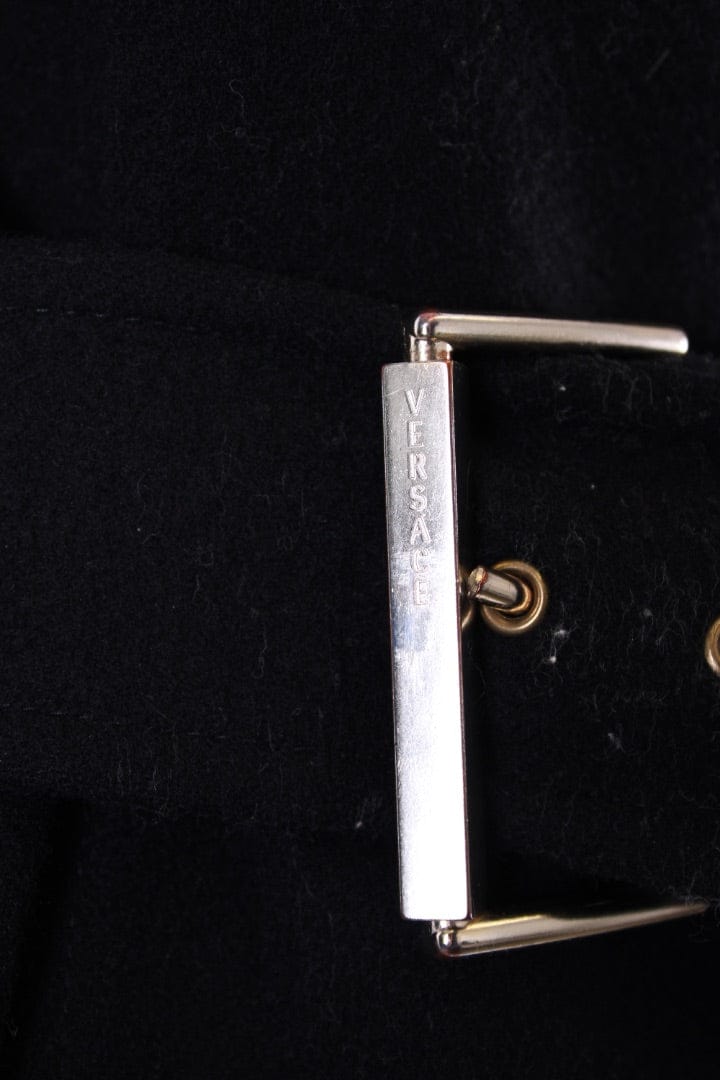 Versace Versace Wool Coat Black