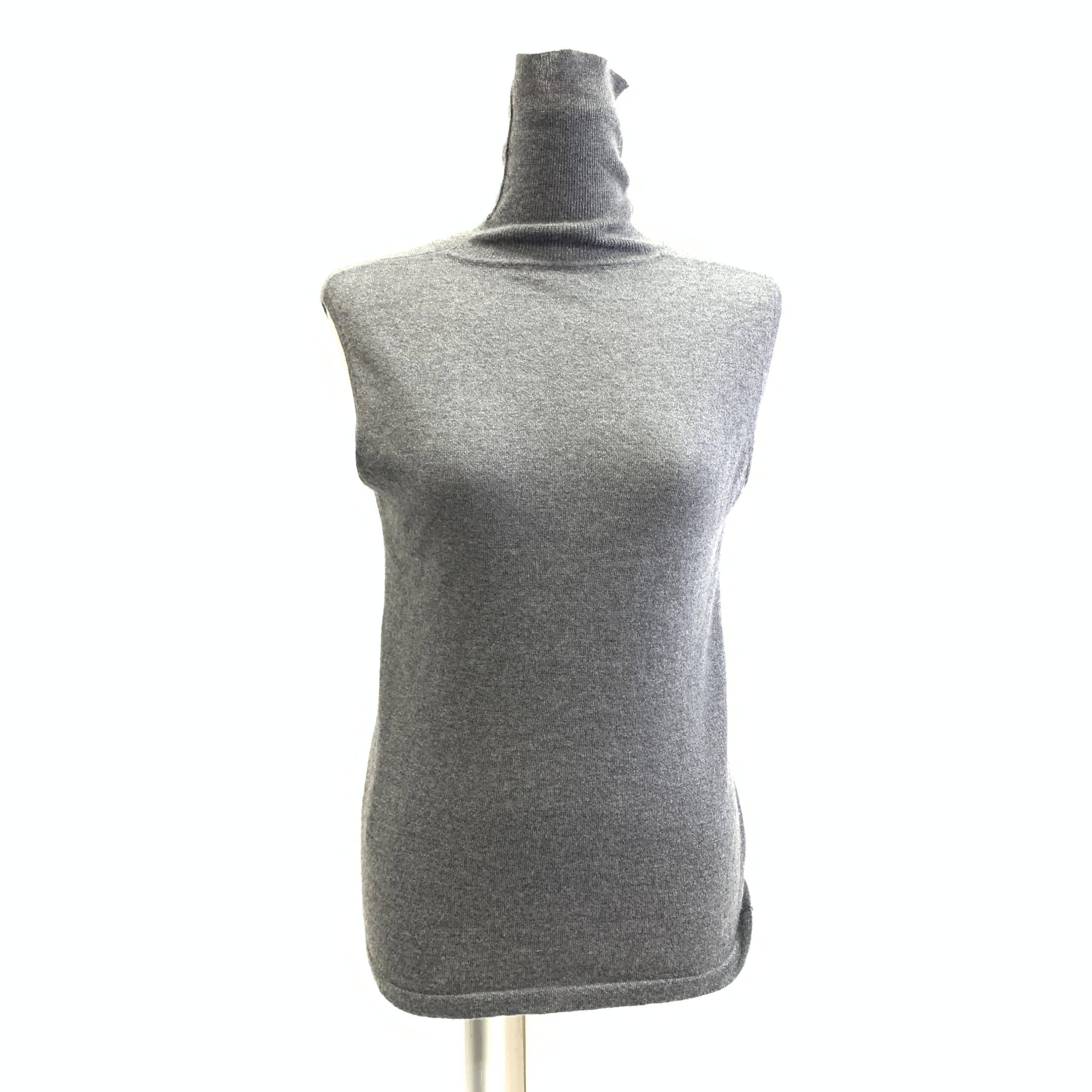 Versace Versace Cashmere Sleeveless Turtleneck Knit Vest, Cashmere, Size: 40 C327794