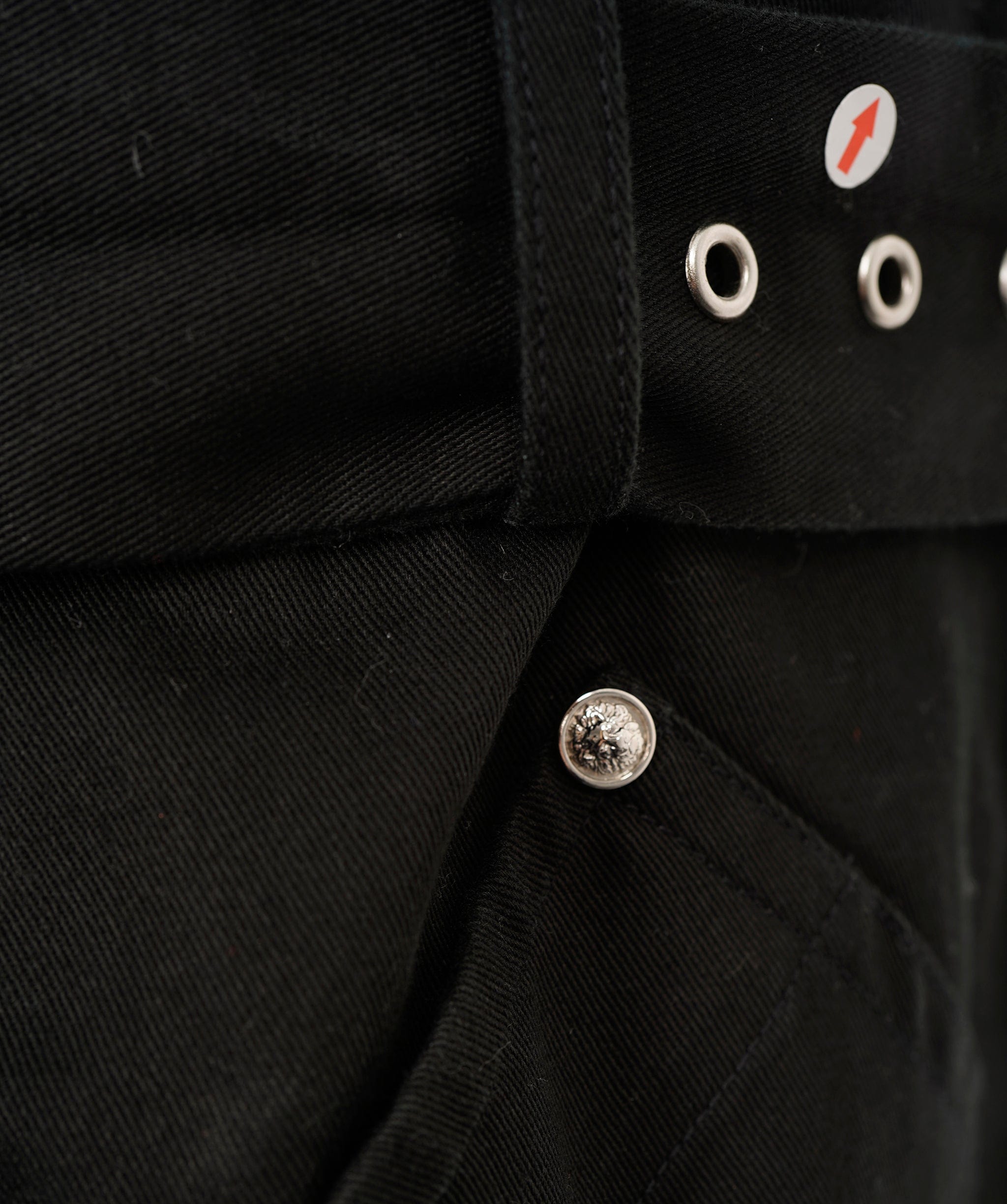 Versace Versus Versace Vintage Black Cotton Lion-Hed Embellished Belted Trench Coat ALC2016