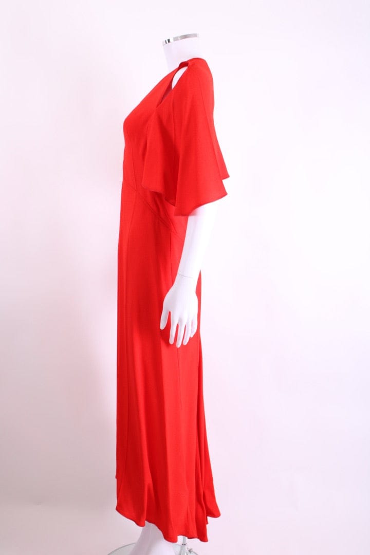 Victoria Beckham Victoria Beckham Keyhole V Neck Dress Red 12