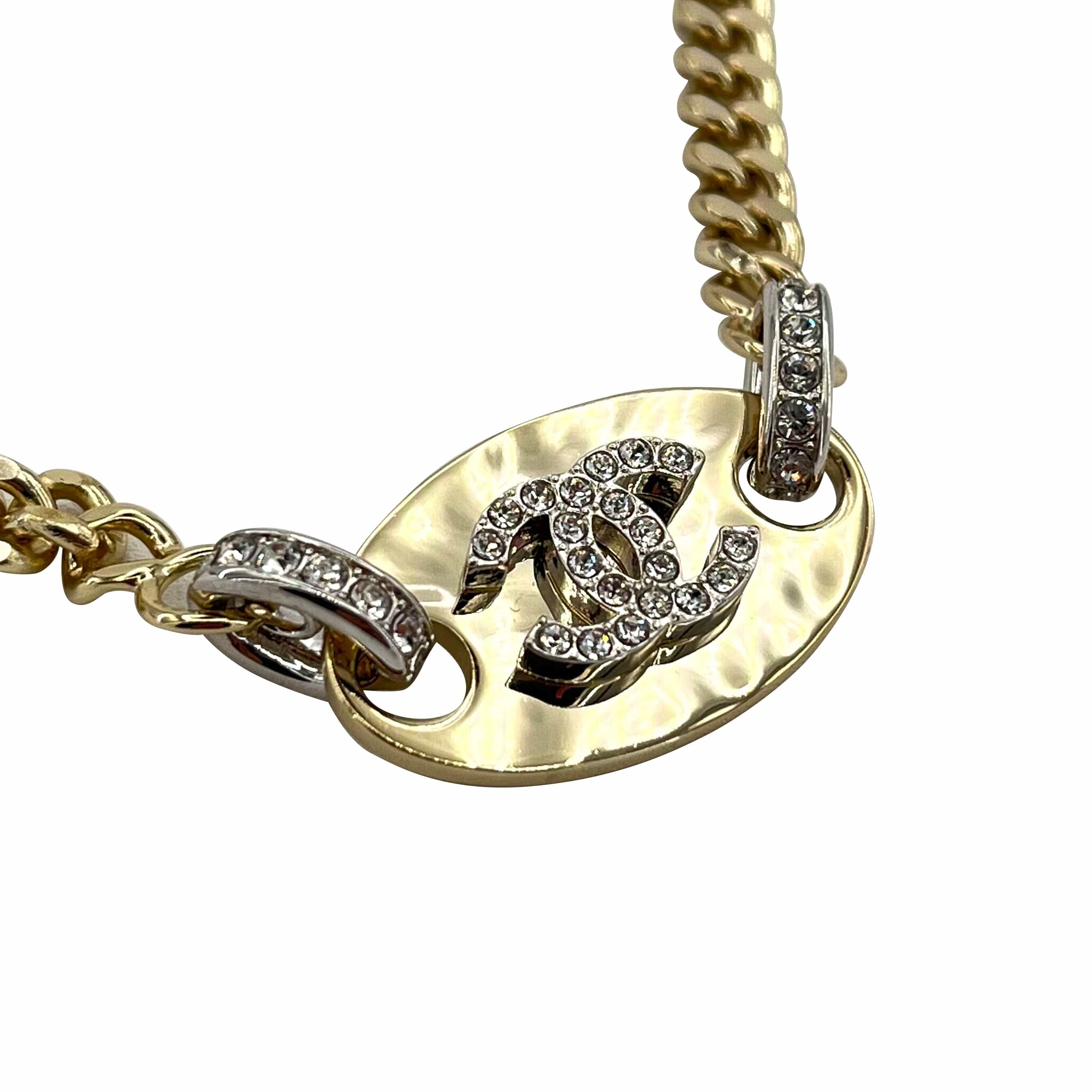 VINTAGE LOVER PURPOSE CHANEL NECKLACE COCOMARK RHINESTONE ACCESSORY B22S 90210917