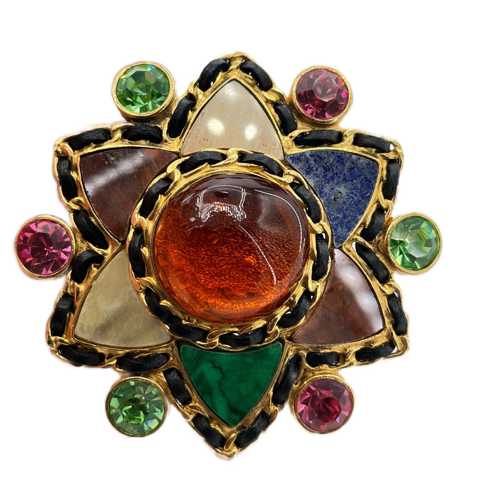 VINTAGE LOVER PURPOSE CHANEL VINTAGE BROACH COLOR STONE ACCESSORY 95A 90198469