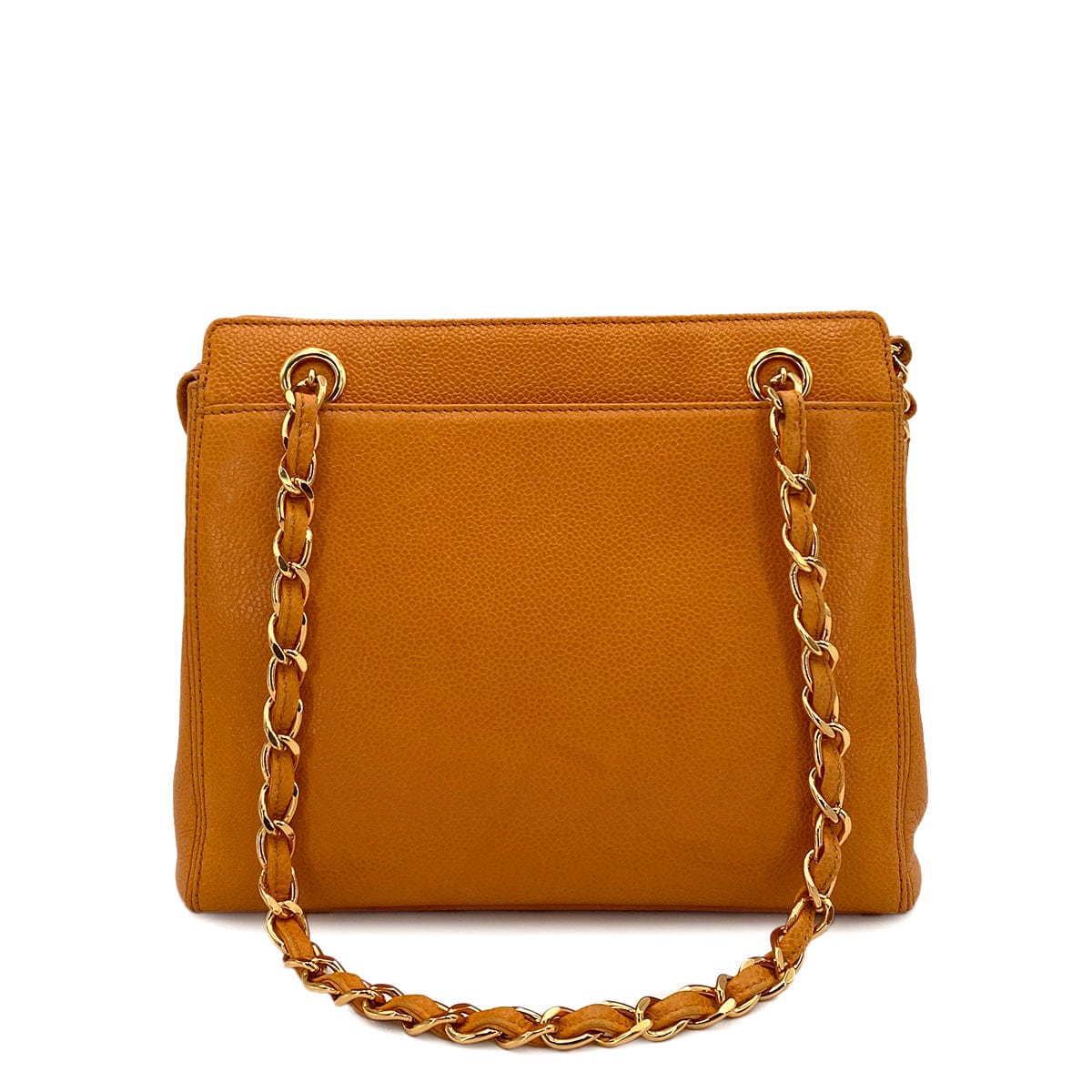 VINTAGE LOVER PURPOSE CHANEL VINTAGE CHAIN TOTE BAG ORANGE CAVIAR SKIN 90249812