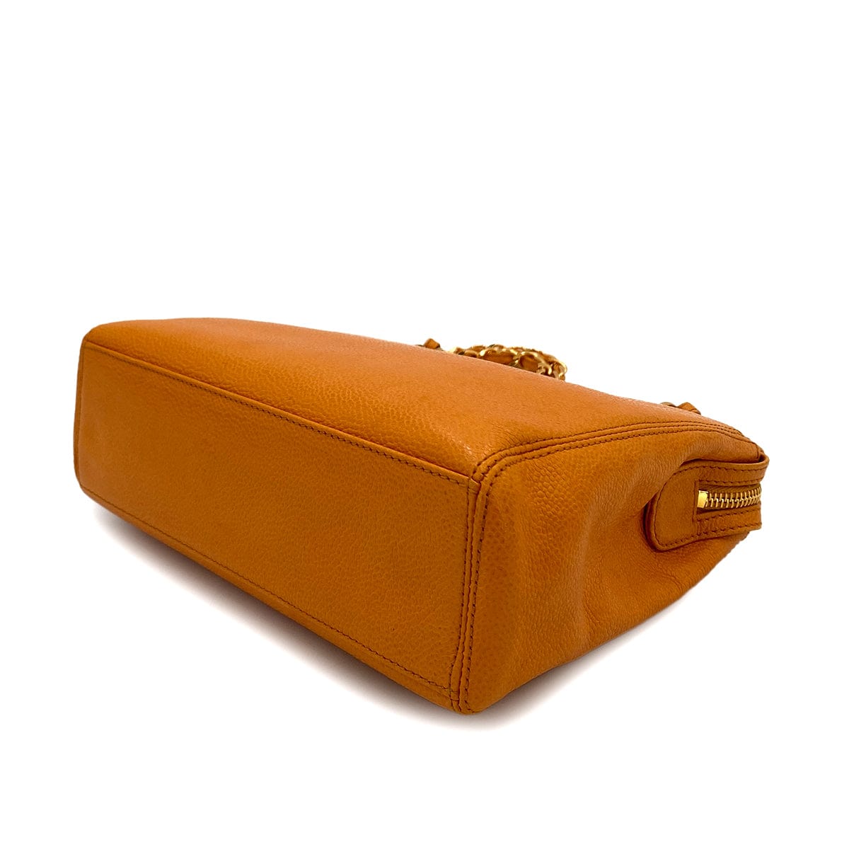 VINTAGE LOVER PURPOSE CHANEL VINTAGE CHAIN TOTE BAG ORANGE CAVIAR SKIN 90249812