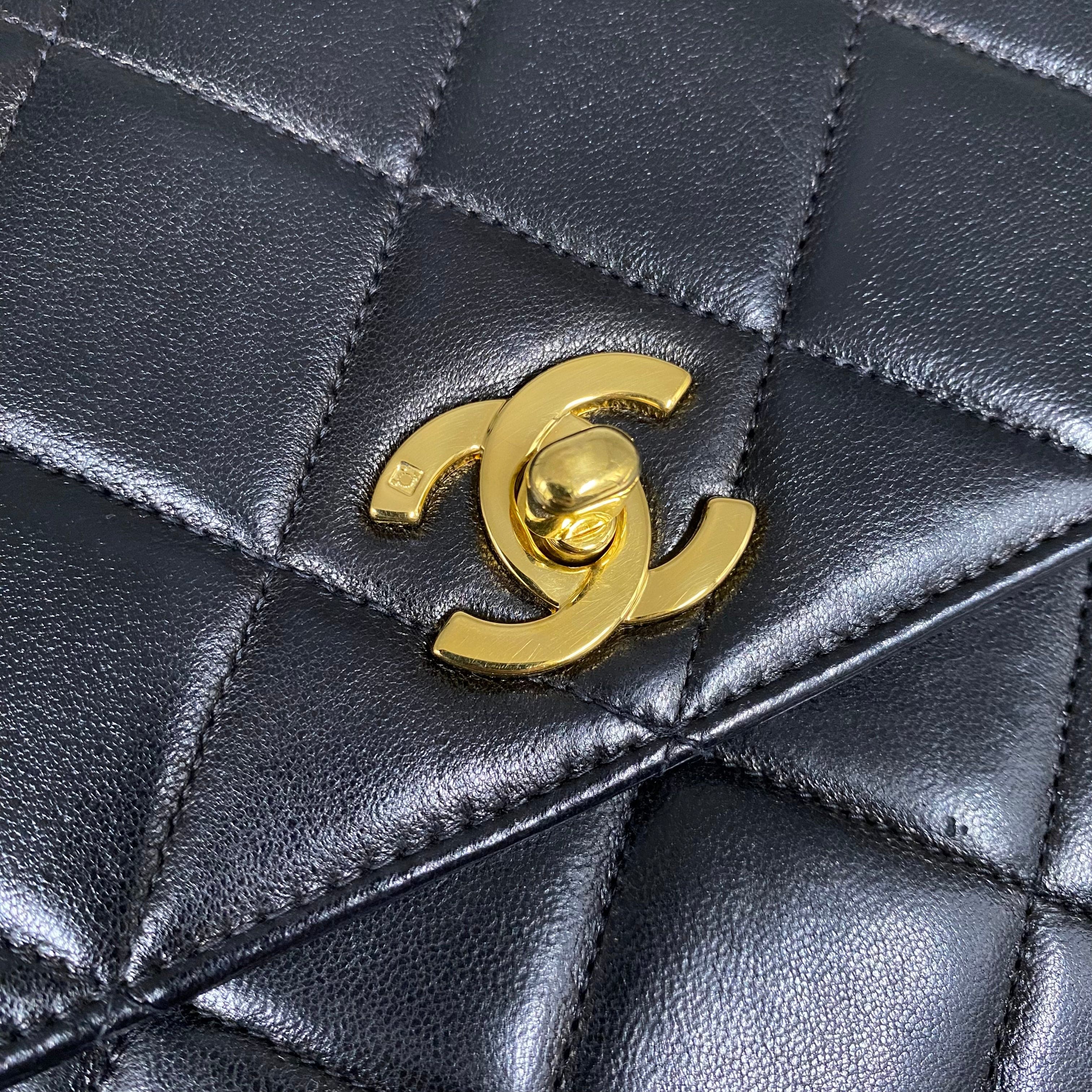 VINTAGE LOVER PURPOSE CHANEL VINTAGE MATELASSE CHAIN SHOULDER BAG BLACK LAMB SKIN 90215296