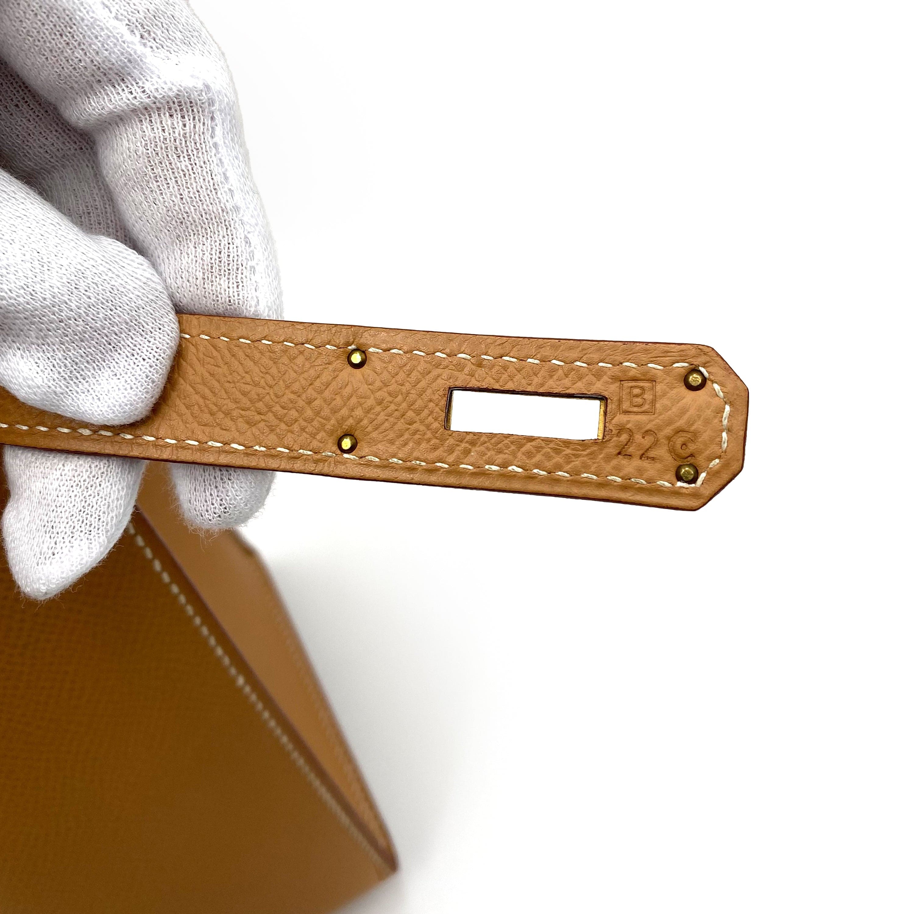 VINTAGE LOVER PURPOSE HERMES KELLY 28 SELLIER NATURAL COUCHEVEL HAND SHOULDER BAG □B 90236739