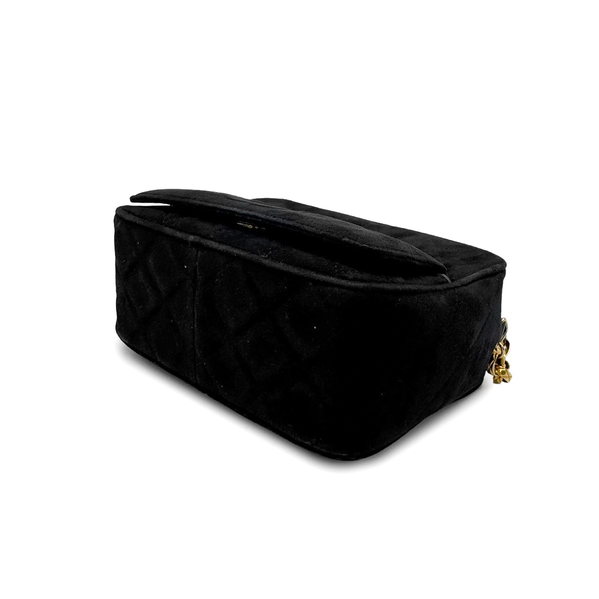 VINTAGE LOVER PURPOSE VINTAGE CHANEL MATELASSE FRINGE BIJOU CHAIN SHOULDER BAG BLACK SUEDE GOLD HARDWARE 90329207