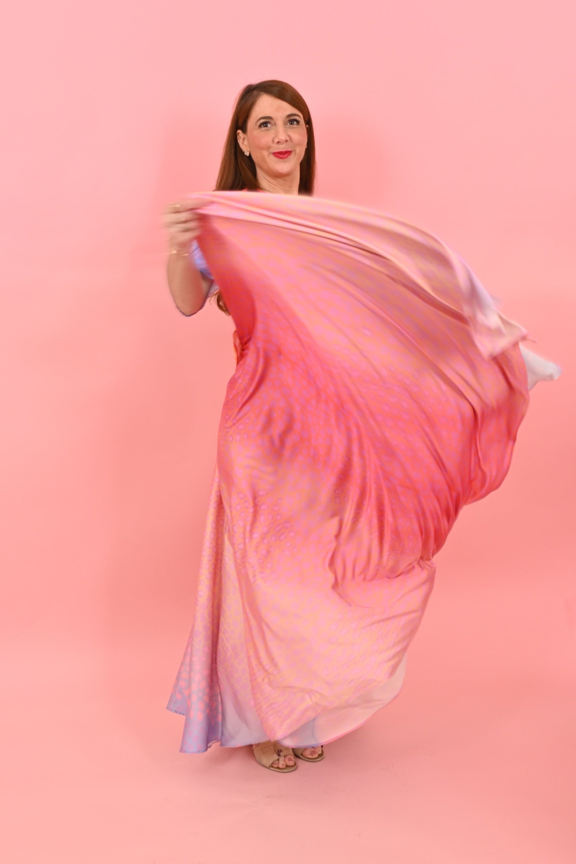 White Hello Skirt Karl Leo Gradient | تنورة
