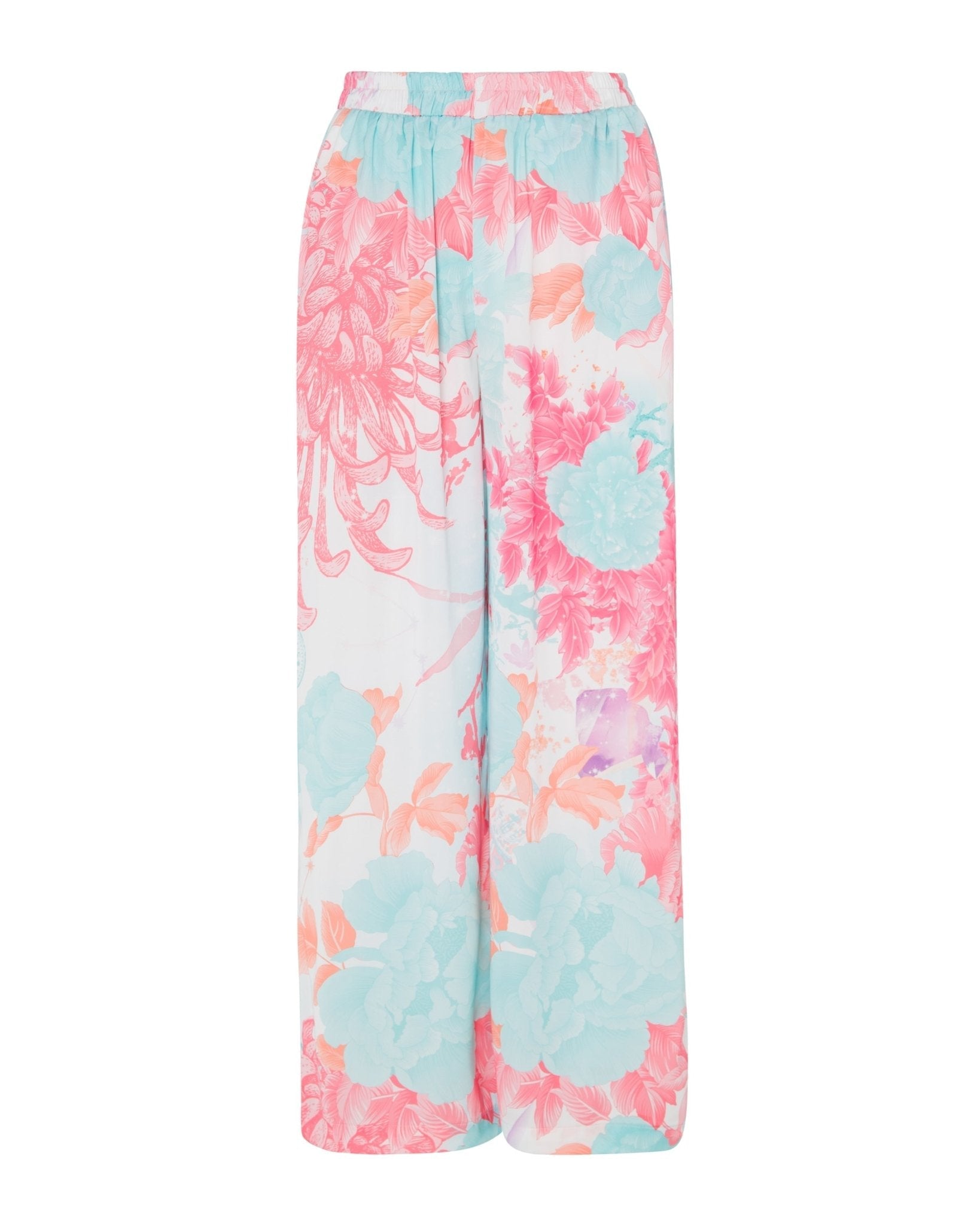 White Hello Trouser Jackomo Astrology Aquarius Mint Red |Jackomo