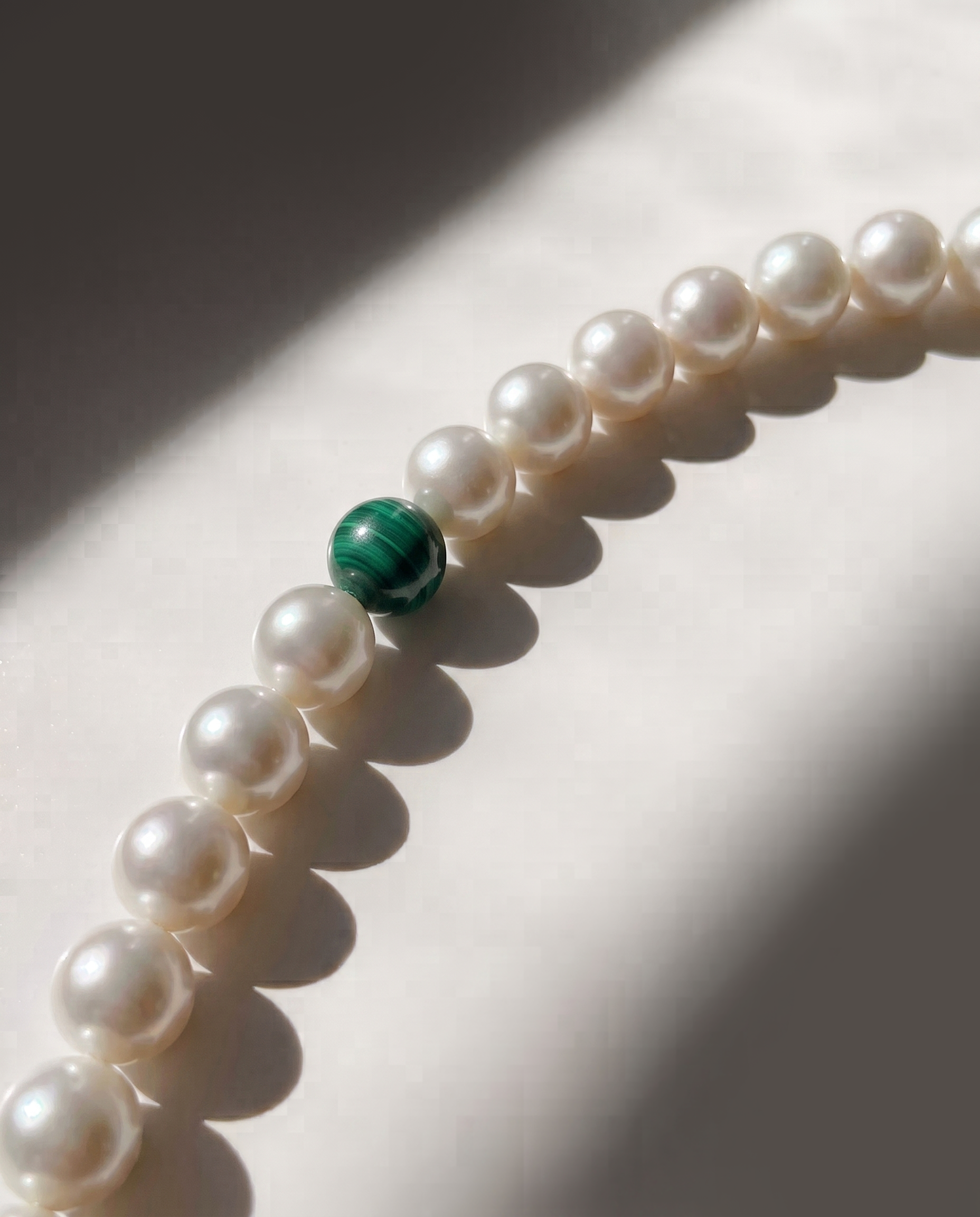 Caesura Pearl Malachite Necklace