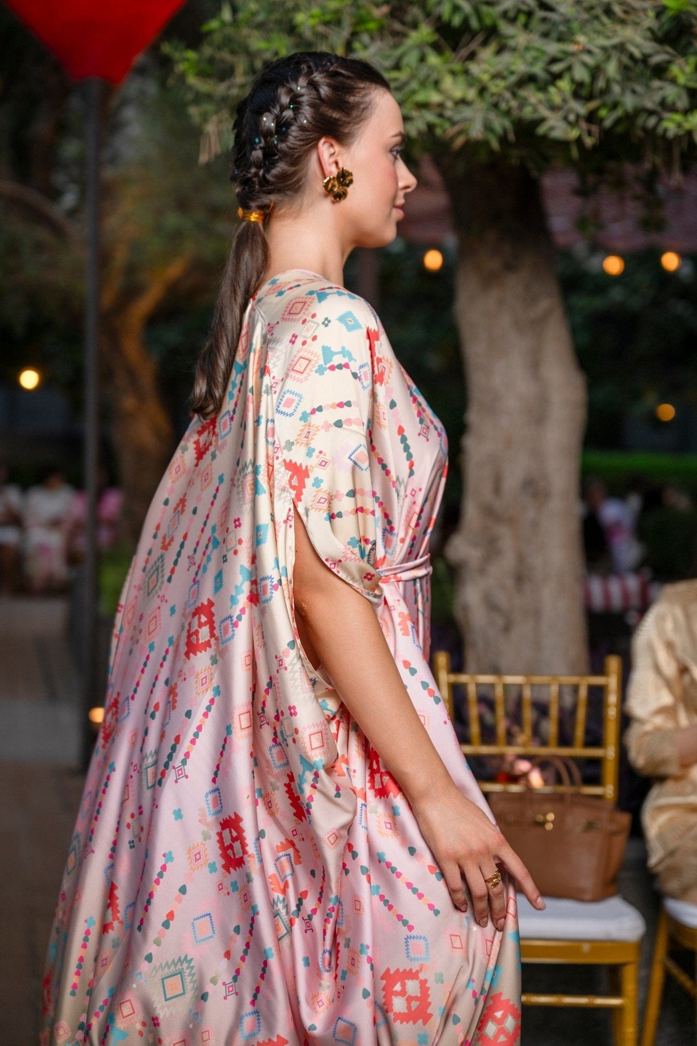 WhiteHello Dress Evangelia Aztec Gradient Astrology Taurus / فستان نسائي Evangelia