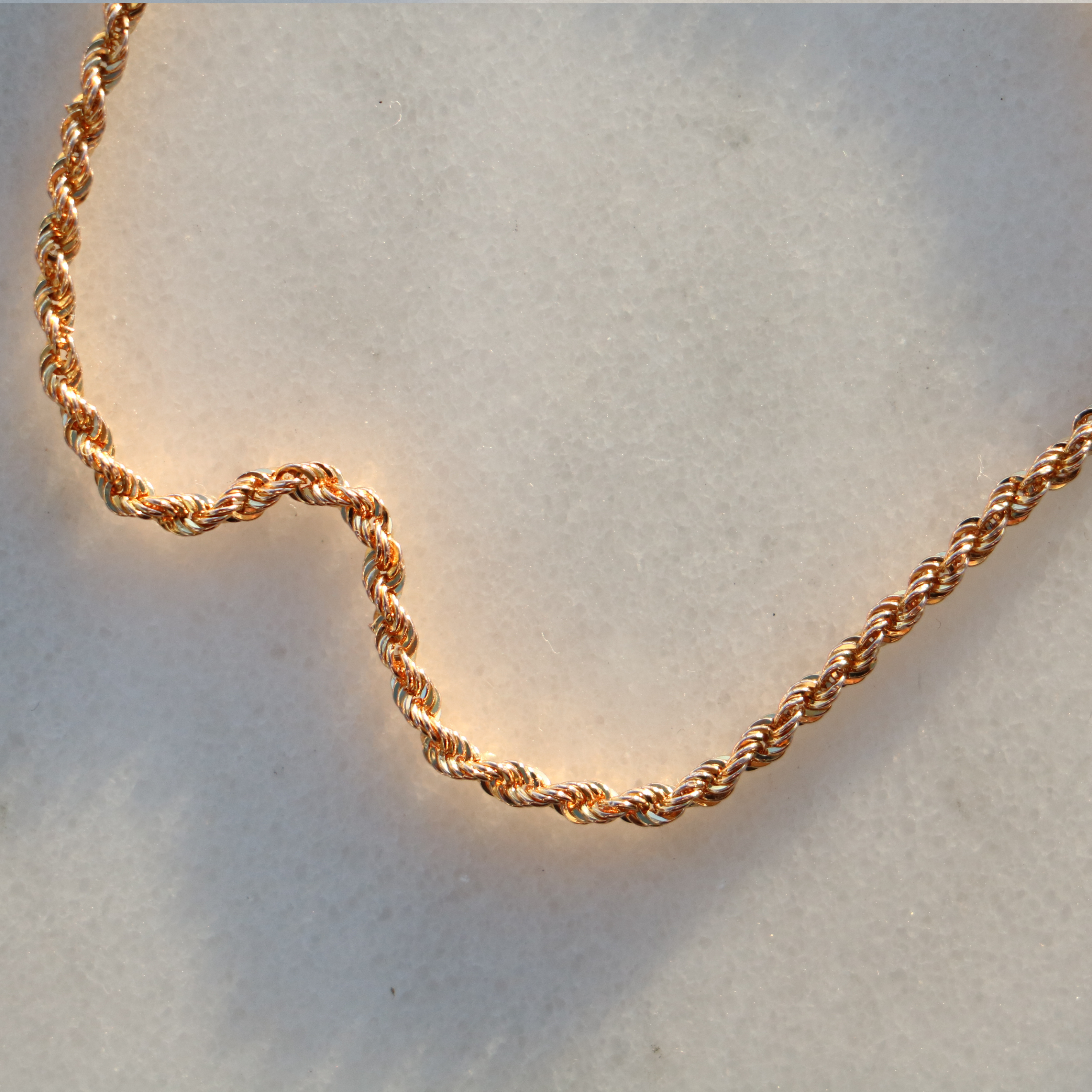 Willow Fine Jewellery 9ct Gold Vintage Rope Chain 18”