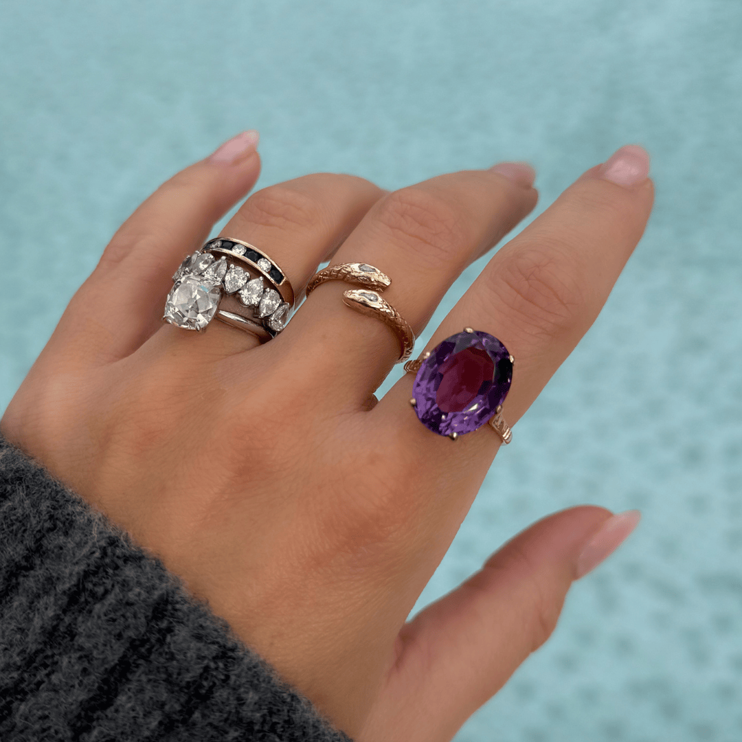 Willow Fine Jewellery 9ct Gold Diamond and Sapphire Eternity Ring