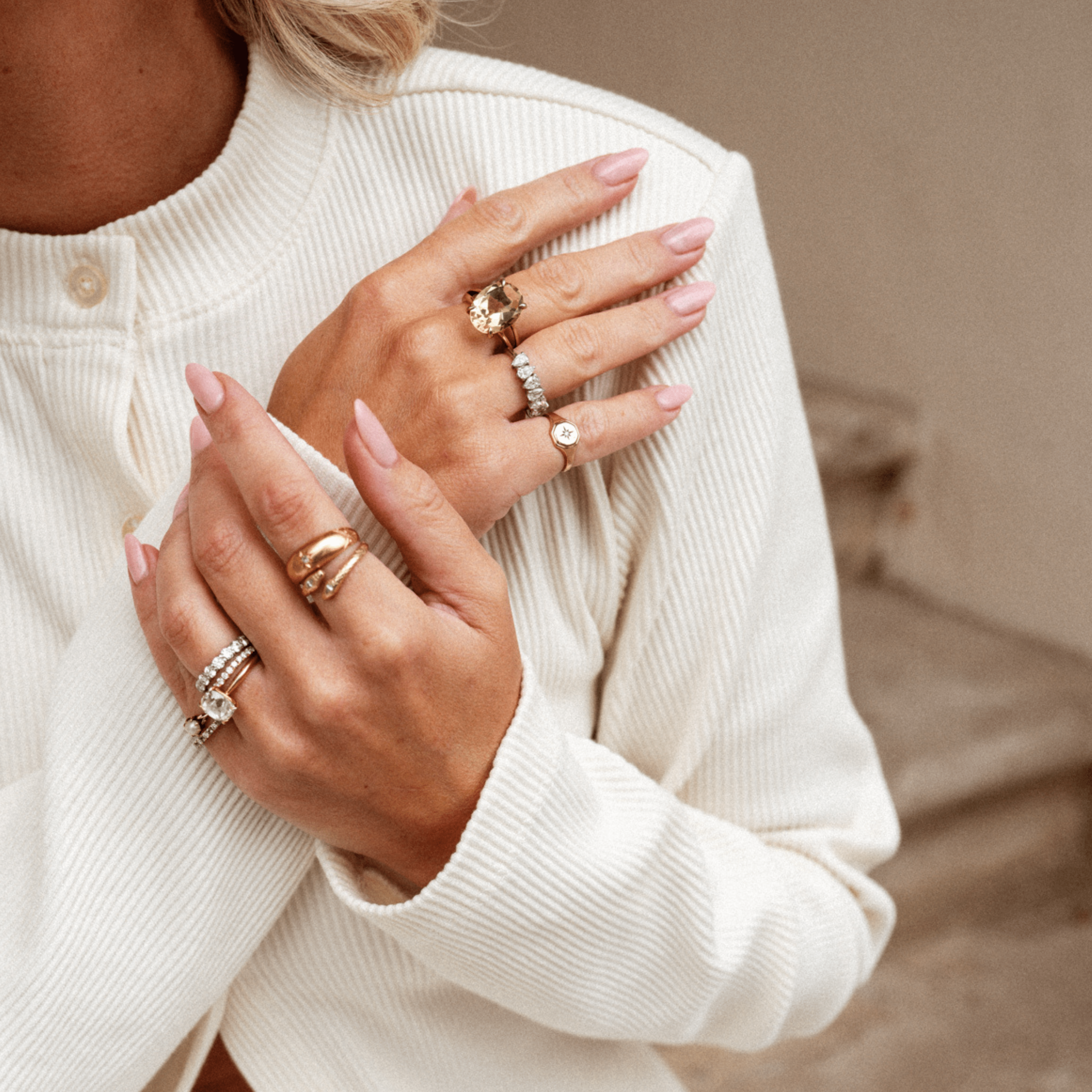 Willow Fine Jewellery Gold Plated Vintage Oval Cut Citrine Ring