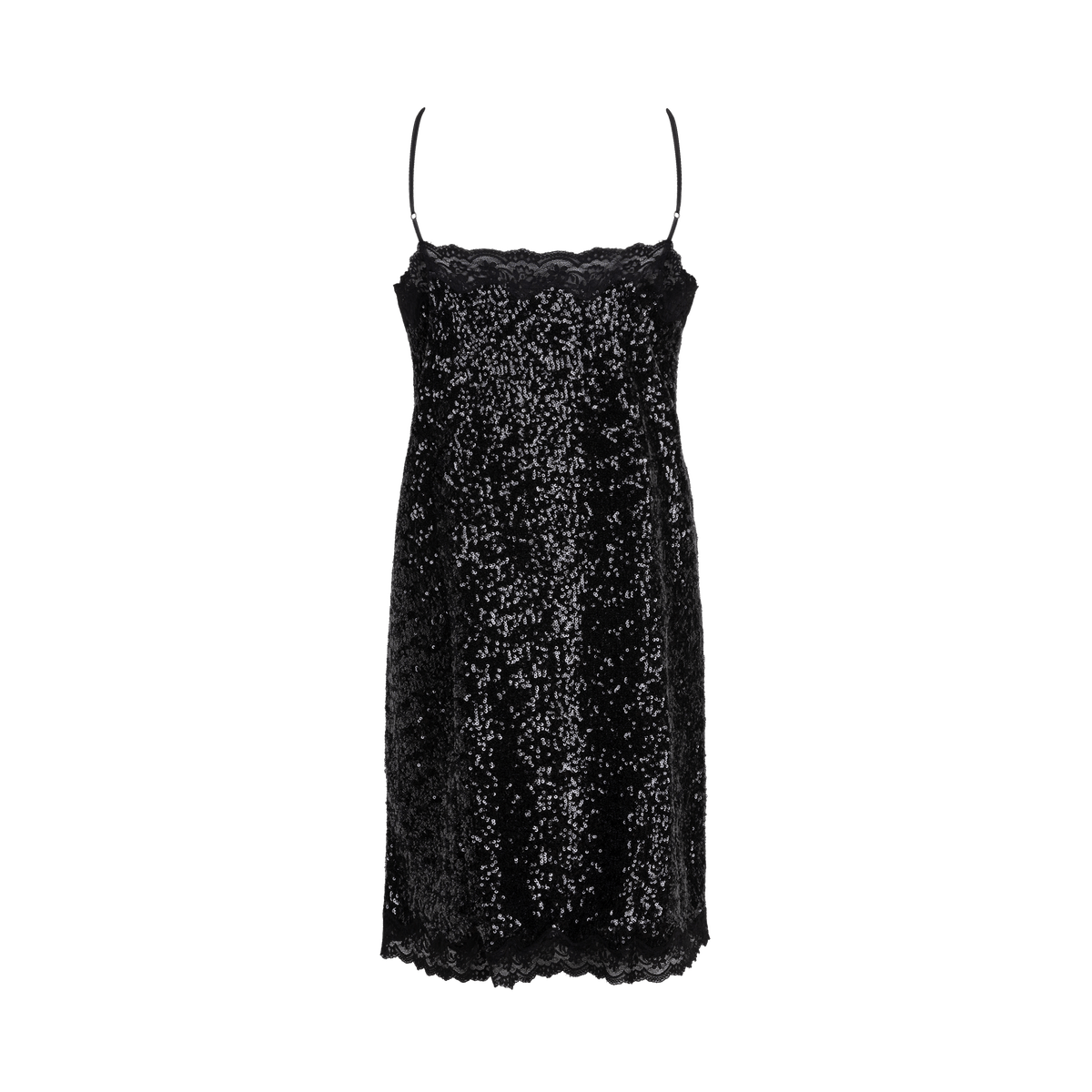 Willow Shimmers Black Slip Dress | فستان النوم - Maison Clad