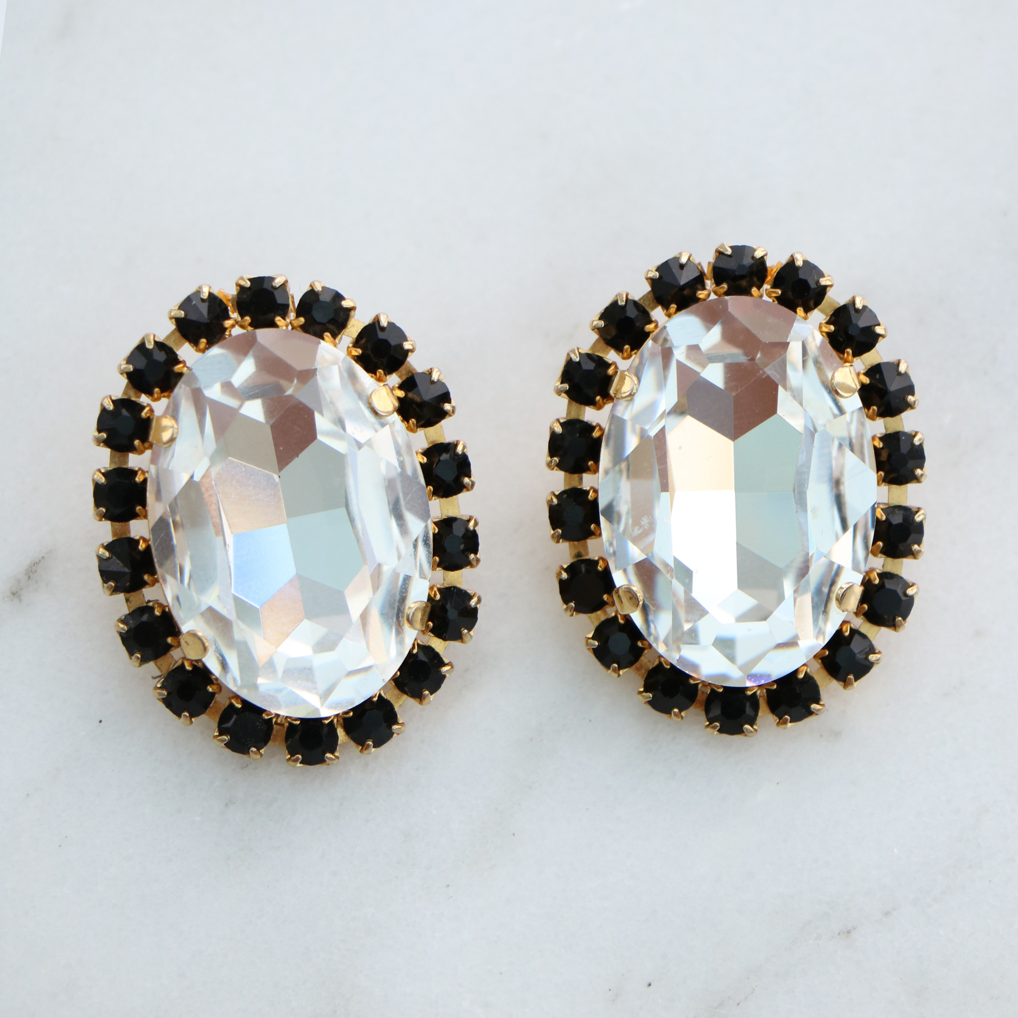 WillowFineJewellery Vintage Oval Halo Earrings