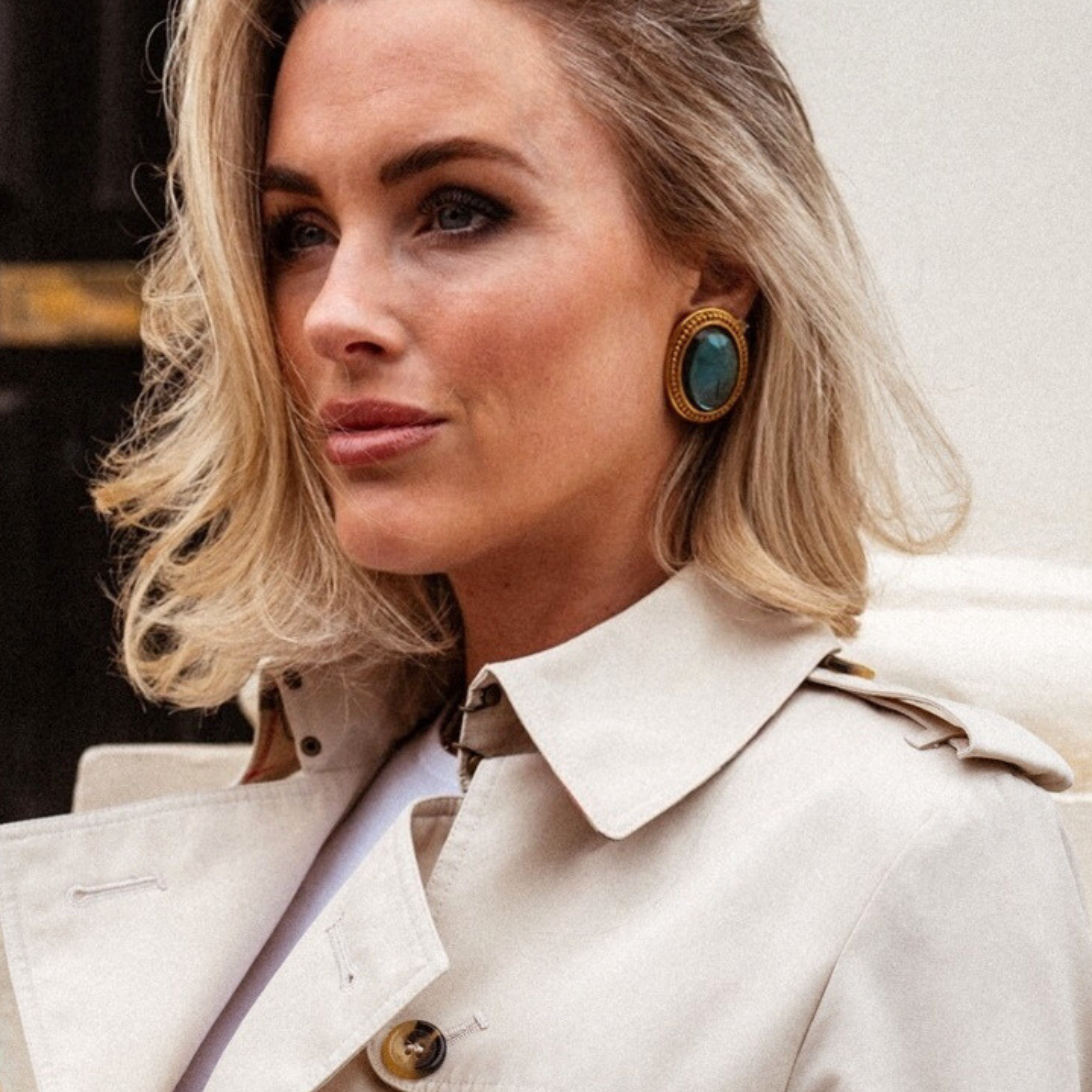 WillowFineJewellery YSL Vintage Gold and Green Vintage Earrings