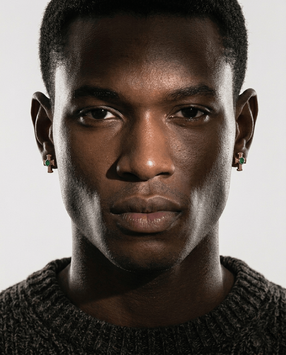 L'or Ensé Rivet Ear Cross Studs