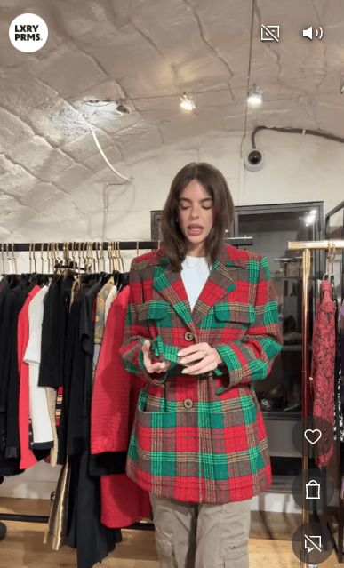 YSL YSl Tartan Coat AGC3448