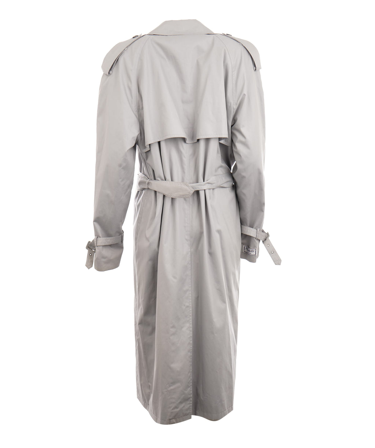 YSL YSL Large Vintage Grey Trench Coat - UK 14-16 APL0018
