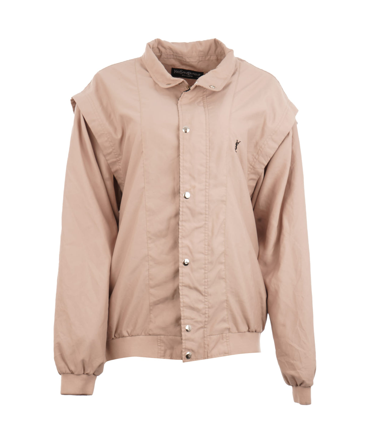 YSL YSL Vintage Windbreaker in Beige with Black YSL Logo APL0015