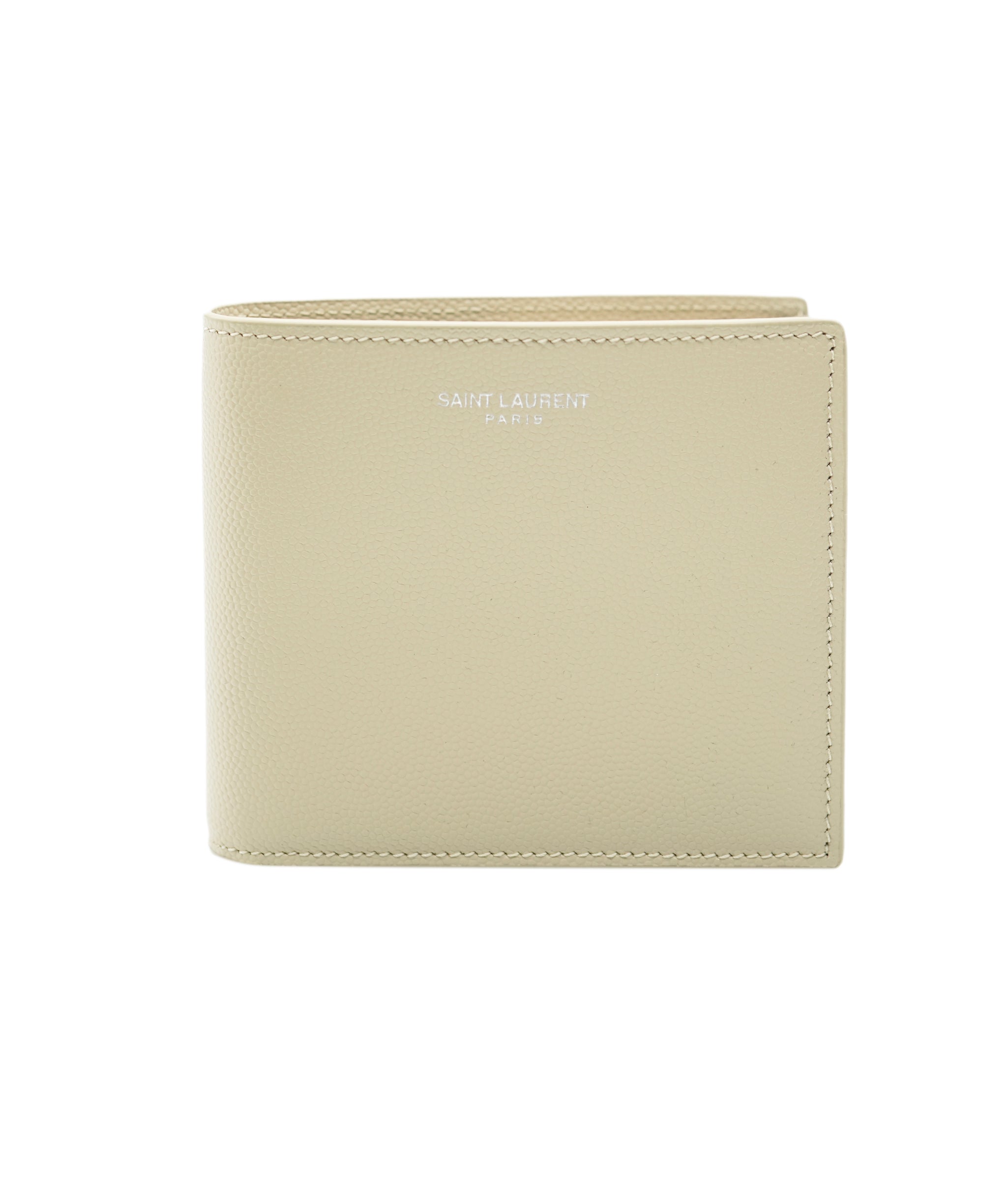 Yves Saint Laurent Saint Laurent Grain de Poudre Bifold Wallet Teak Wood AKL0019