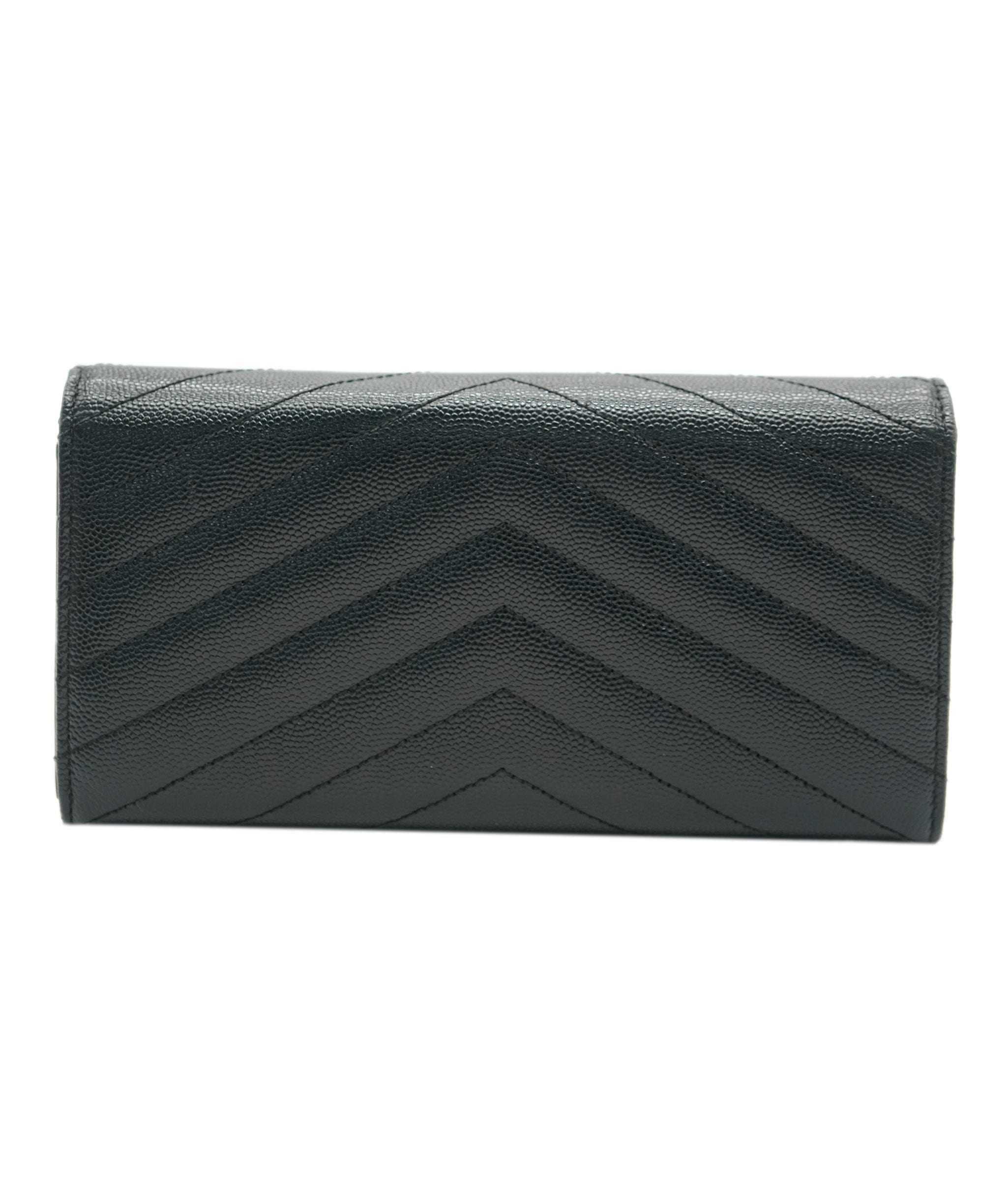 Yves Saint Laurent YSL Black Chevron Wallet ALC1307