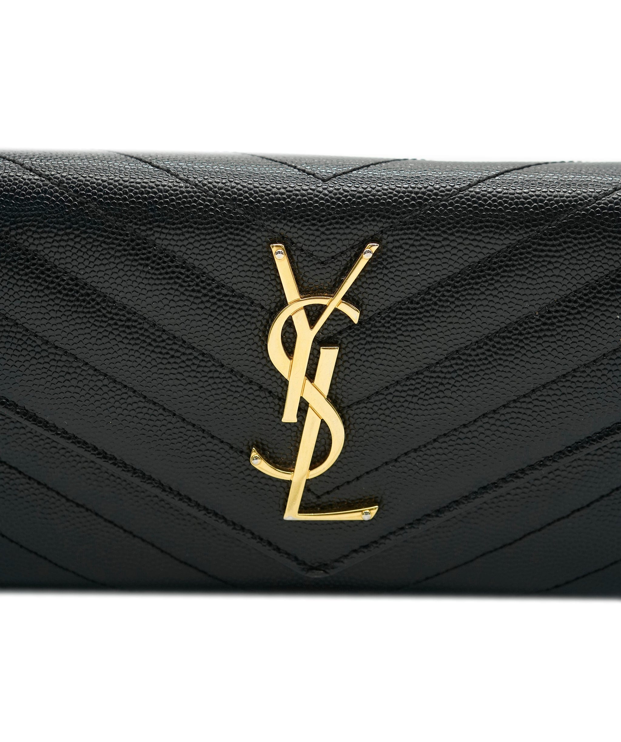 Yves Saint Laurent YSL Black Chevron Wallet ALC1307